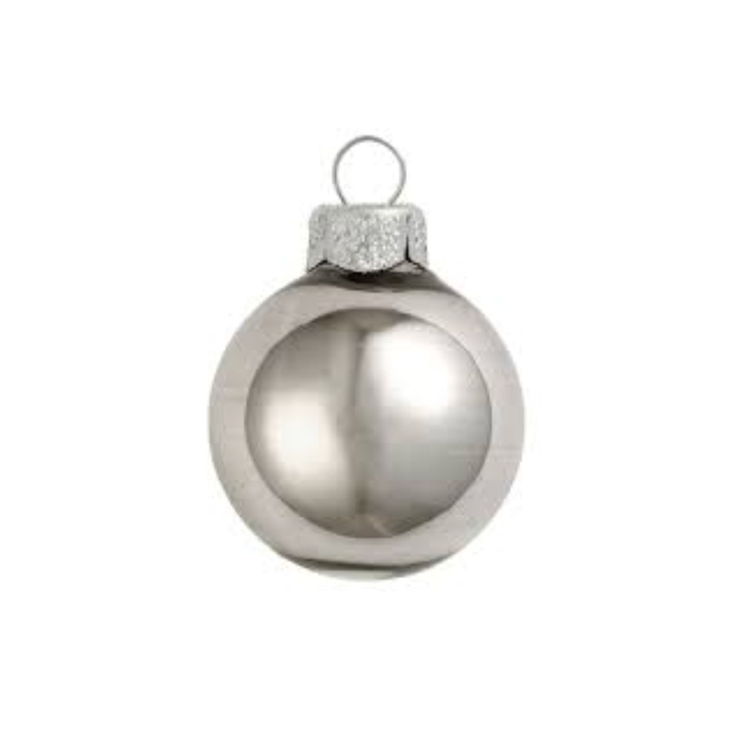 Boules de Noël en verre argenté brillant et mat, 72 unités, 4 po