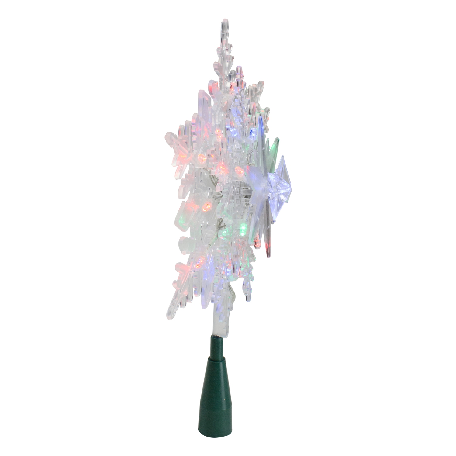15" Lighted Three Dimensional Star Christmas Tree Topper - Multi Colored Lights