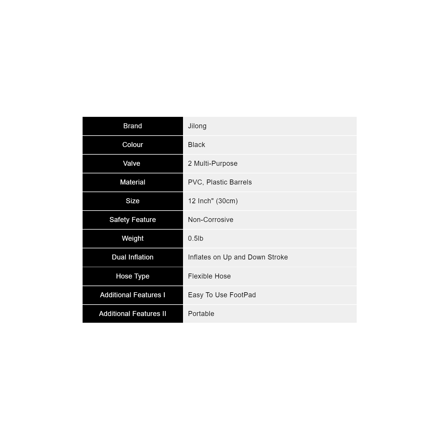 Pompe manuelle tout usage double action de Jilong