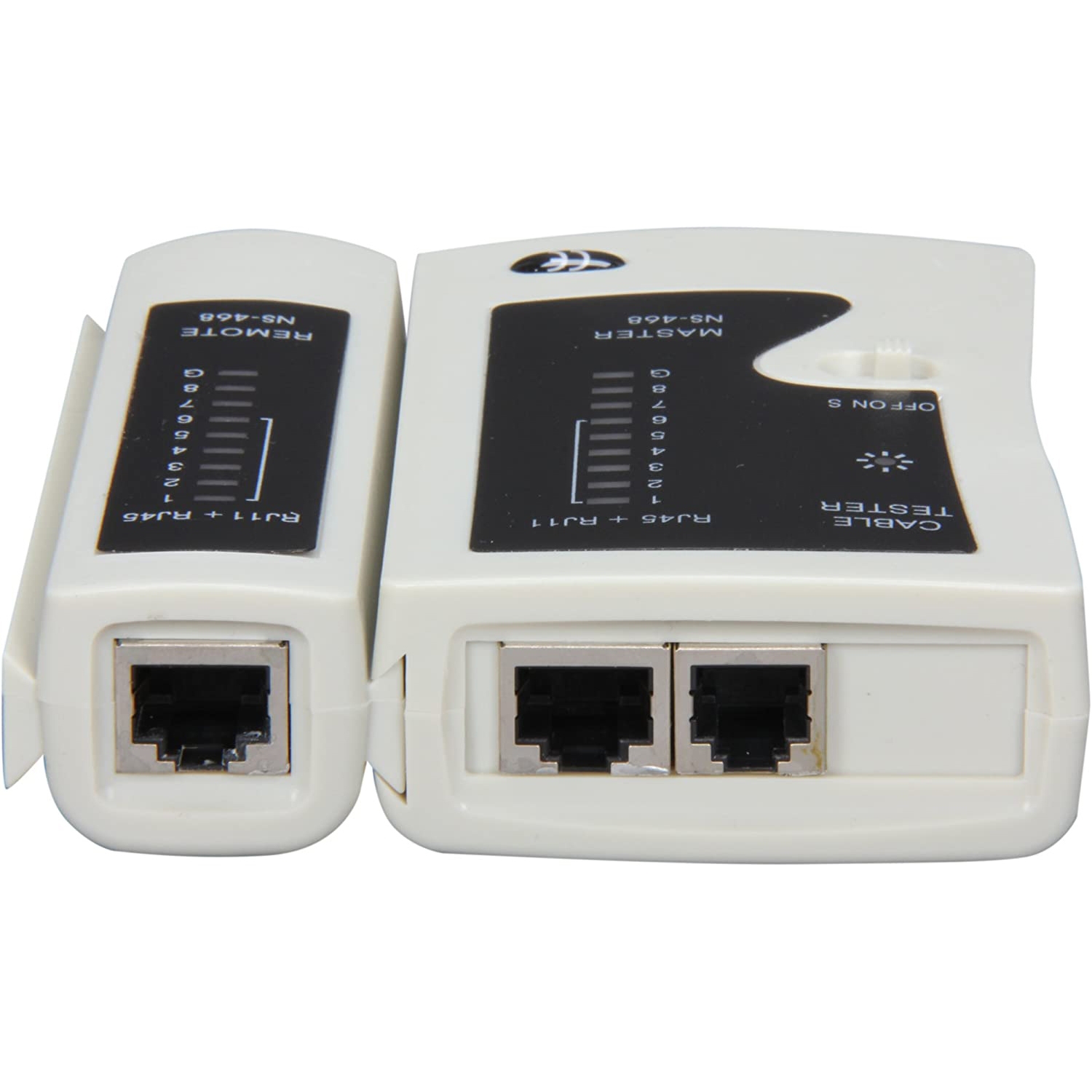 GlobalTone - Testeur de Câbles Réseaux, Vérifiez les câbles UTP, STP, Coaxiaux et Modulaires, Blanc