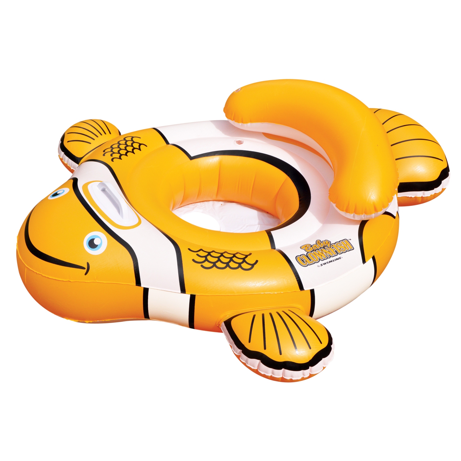 40'' Orange and White Inflatable Clownfish Baby Pool Float