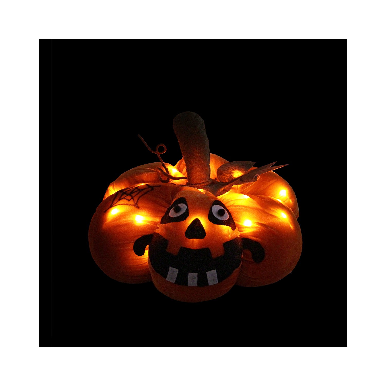 Décoration d’Halloween citrouille illuminée citrouille illuminée à DEL orange de 15 po