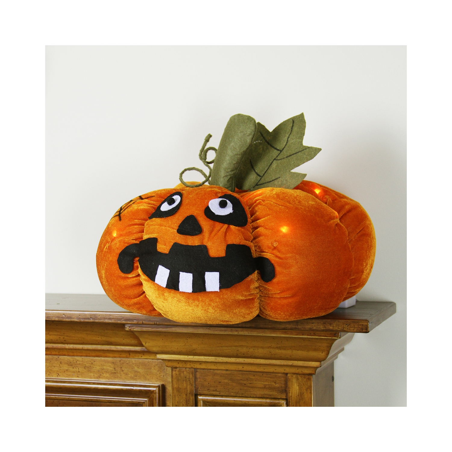 Décoration d’Halloween citrouille illuminée citrouille illuminée à DEL orange de 15 po