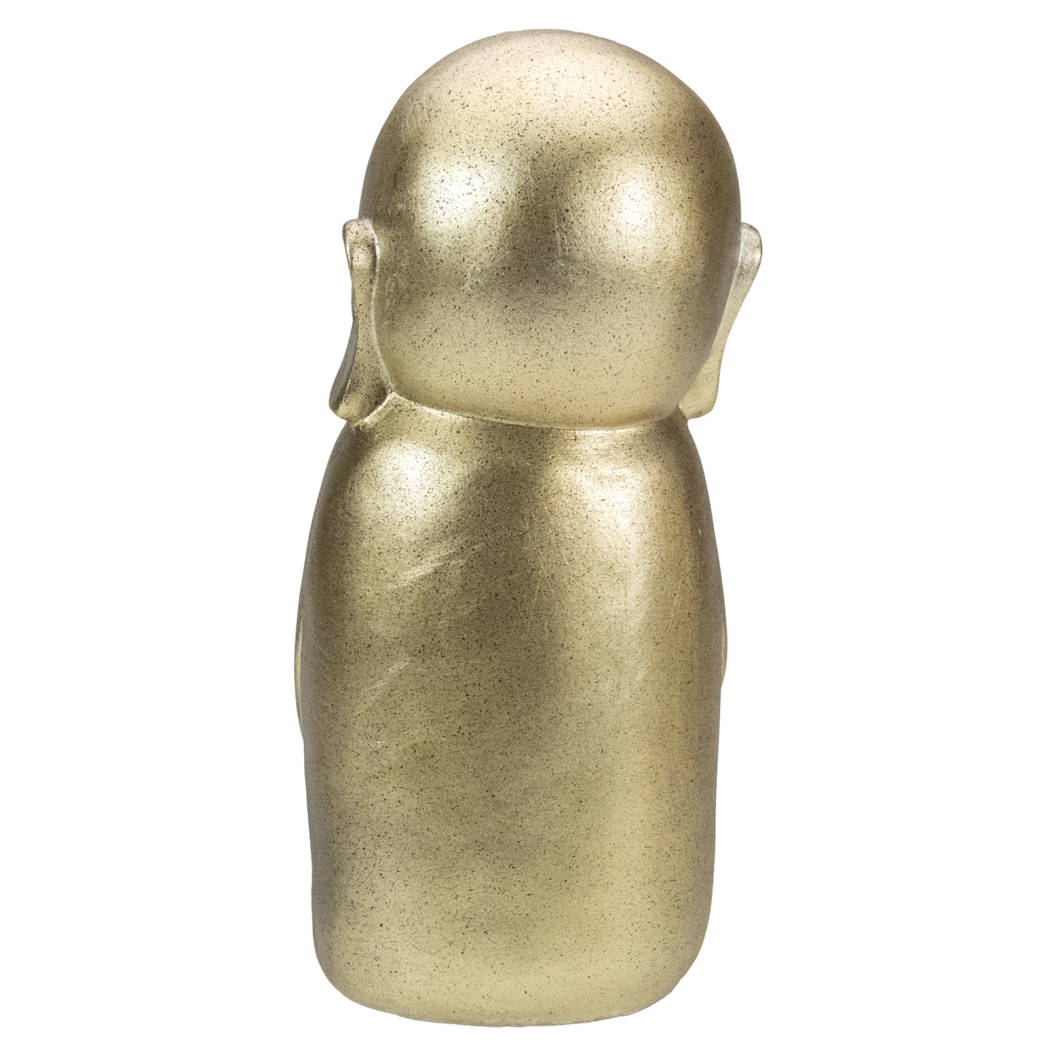 Statue de jardin de Monk, Bouddhiste doré, 11.5 po