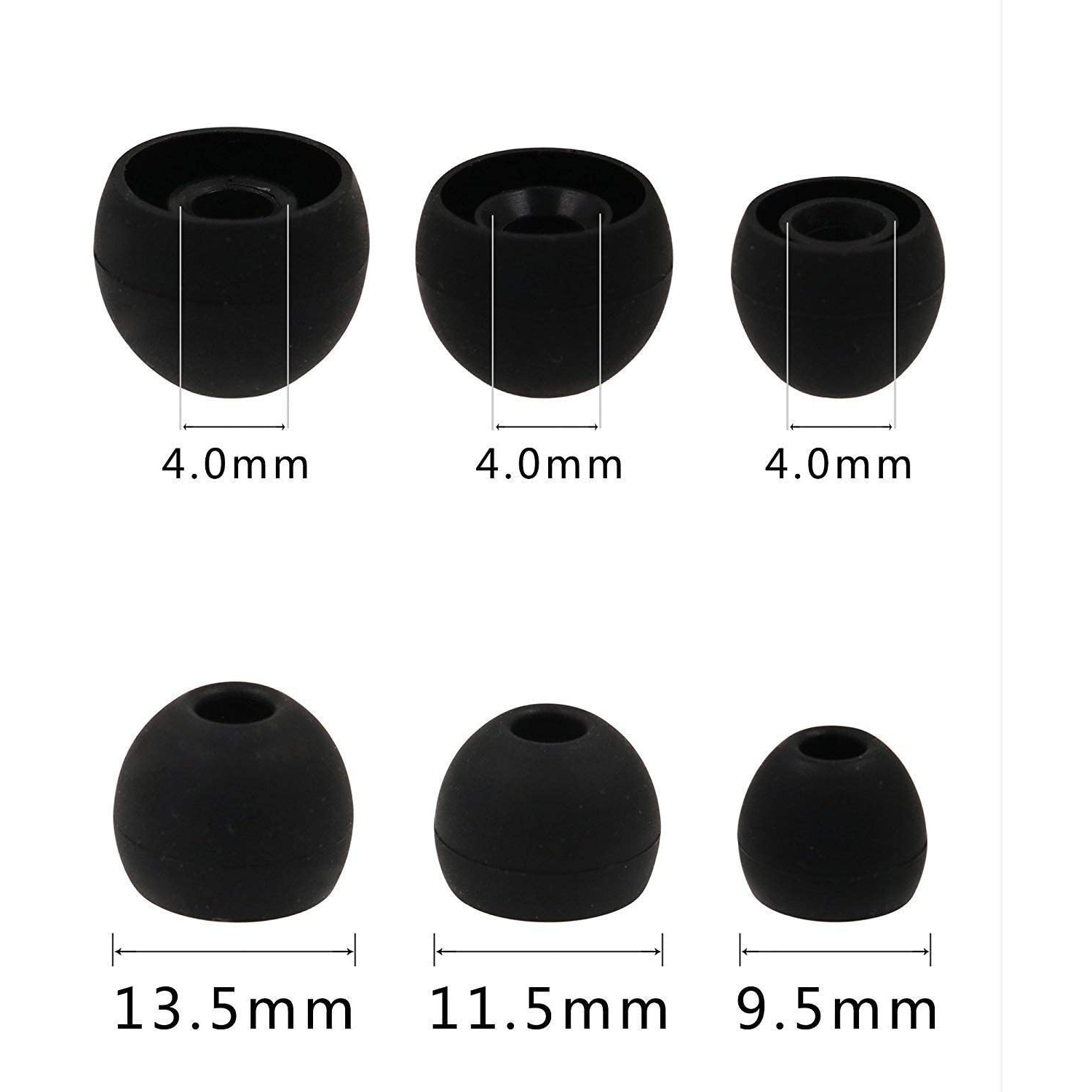 Eartips for Sony in-Ear Headphone, 6 Pairs Silicone Replacement Ear Tips Earbud Tips, Fit for Sony MDR