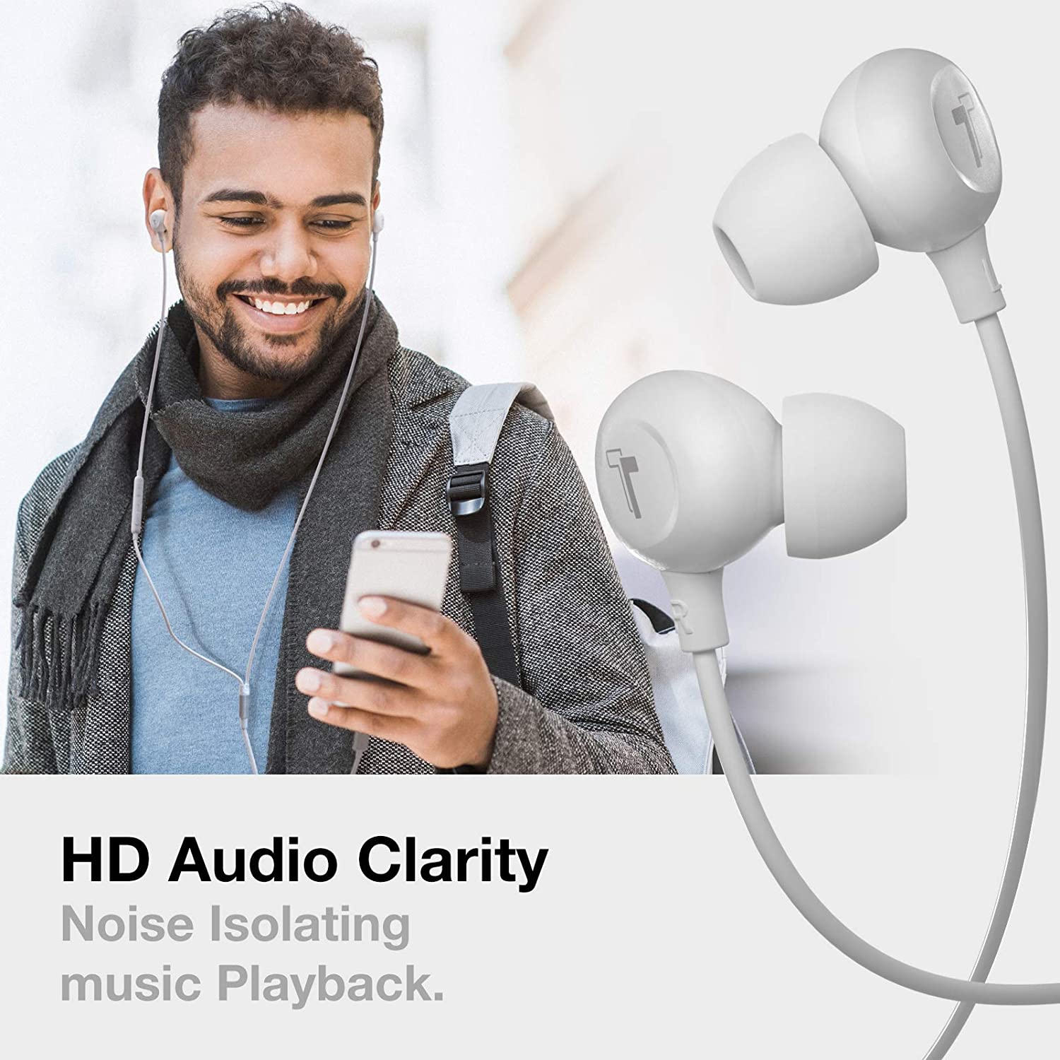 Écouteurs boutons Pro Max 11/12/13 de iPhone avec fil et micro (V60) (pour iPhone