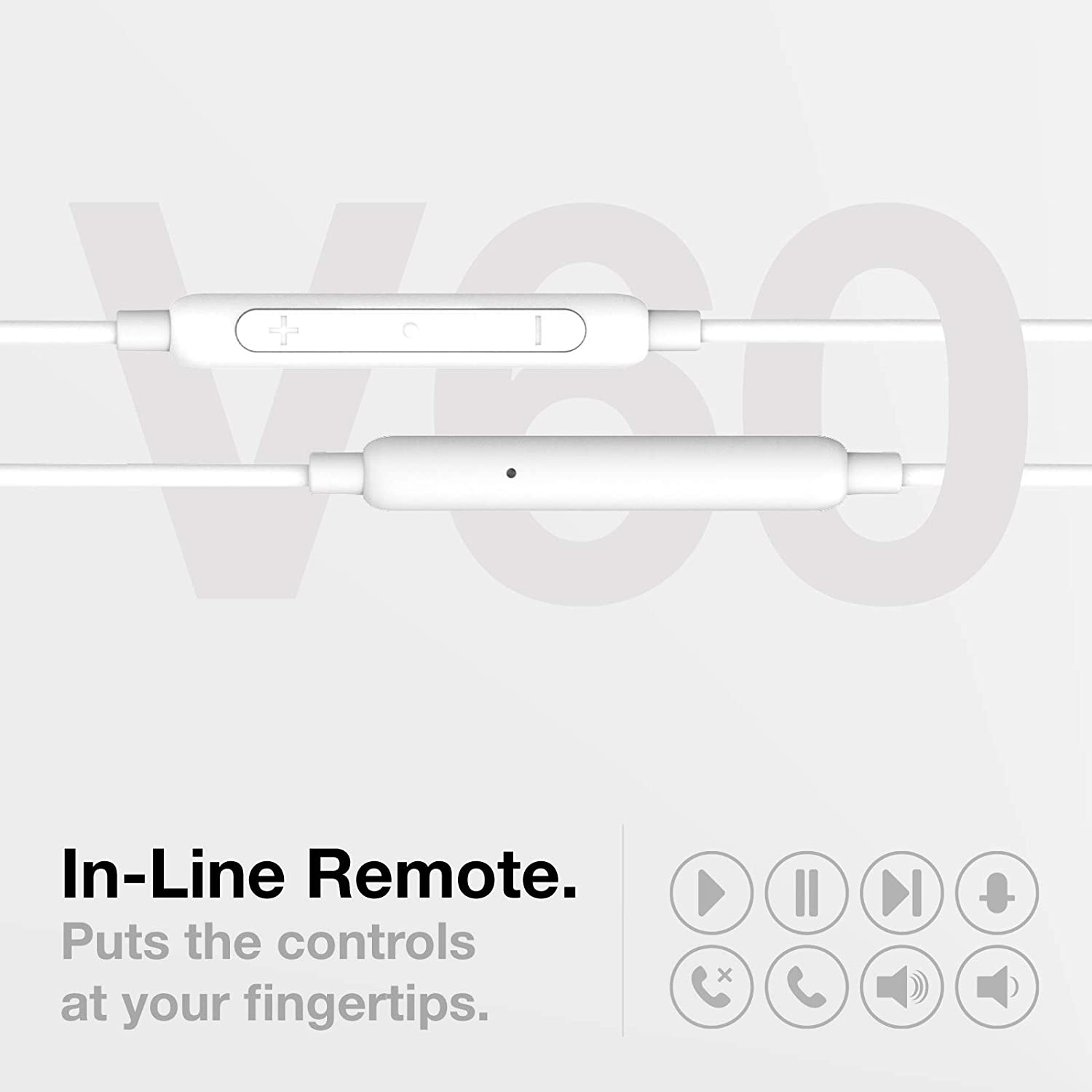 Écouteurs boutons Pro Max 11/12/13 de iPhone avec fil et micro (V60) (pour iPhone