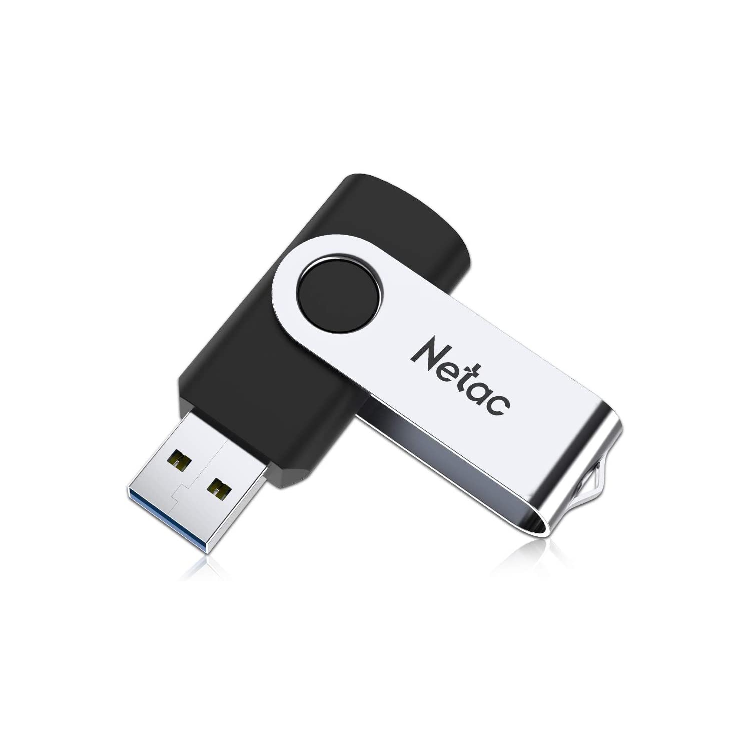 Flash Drive 128GB, USB 3.0 Memory Stick with Swivel Design, Thumb Drive with Roasted Design, Pendrive with ABS