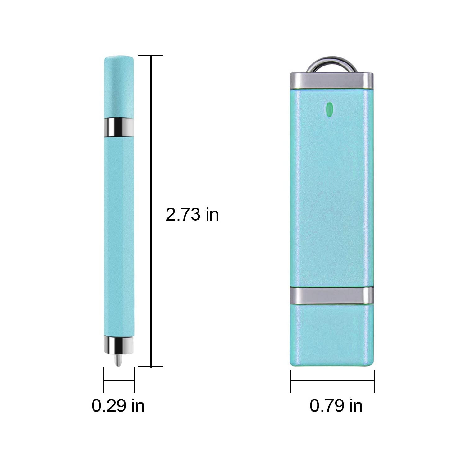10 Pack 32GB USB 2.0 Flash Drive Bulk Pack Thumb Drive 32 GB USB Drives Memory Sticks Pen Drive Light Blue