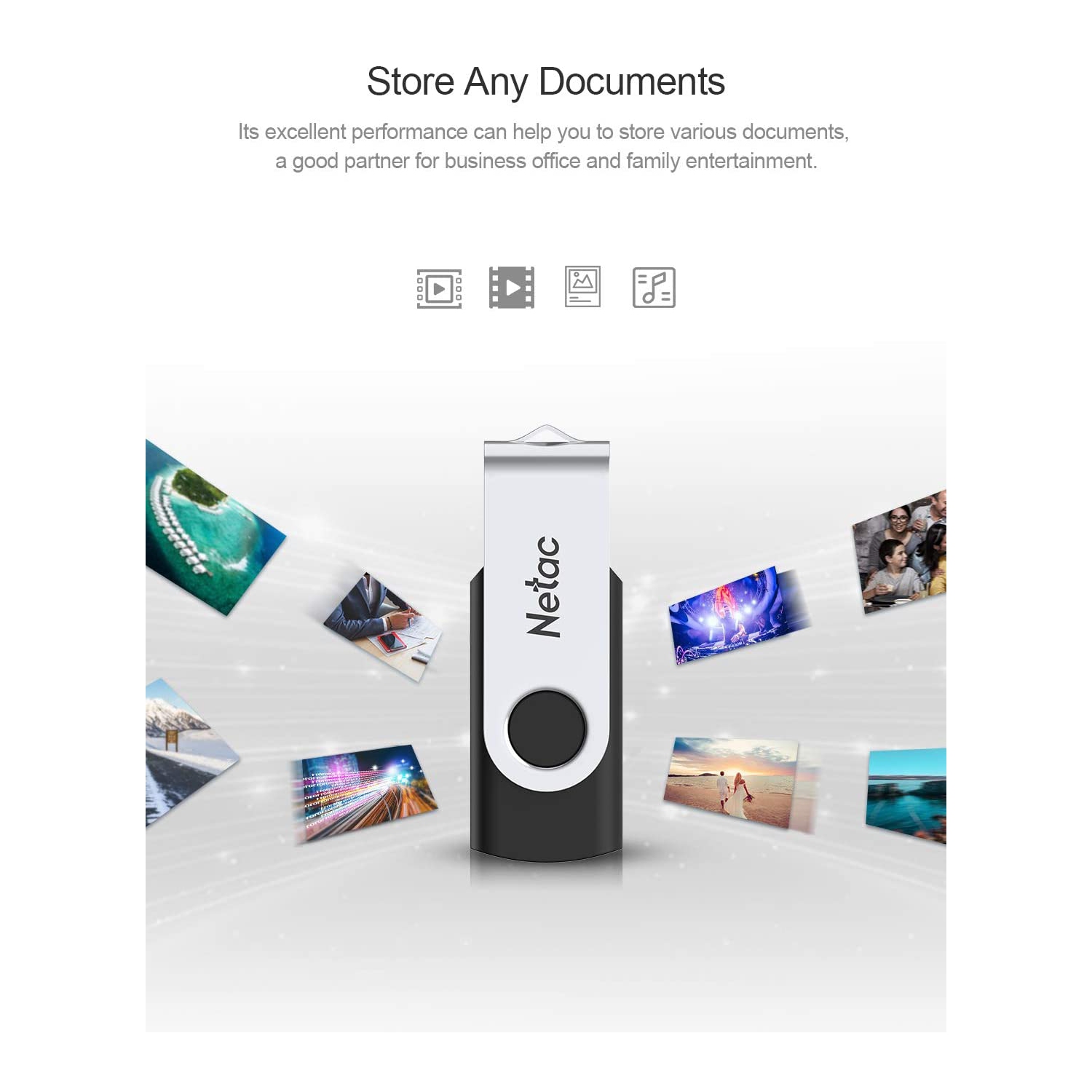 USB3.0 Flash Drive 256GB, Memory Stick with Swivel Design, Pendrive with Roasted Design, 256GB USB Stick with ABS