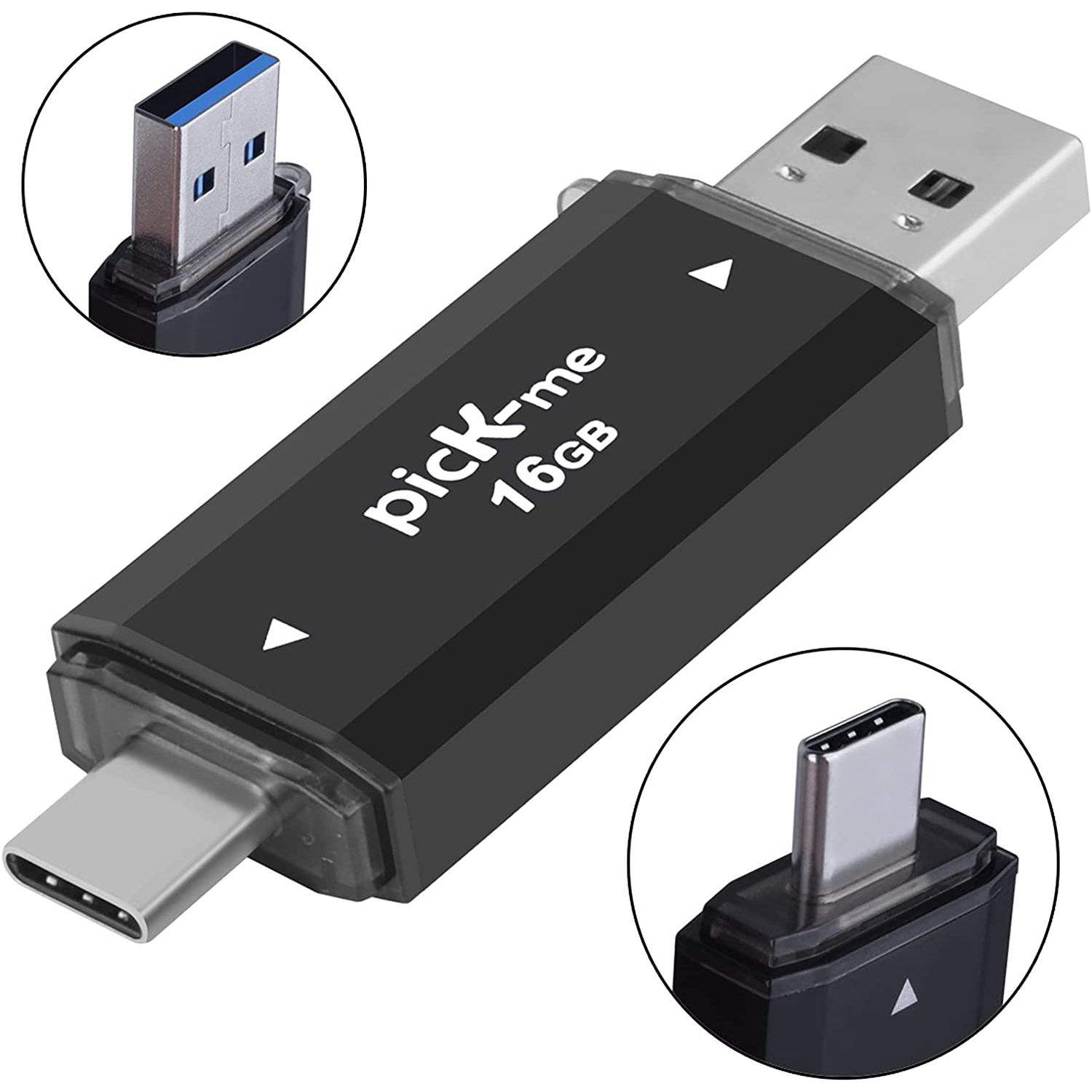 USB C Flash Drive 16GB, 2-in-1 USB 3.0 Thumb Drive, Dual USB Memory Stick Drive High Speed, for Type-C Android