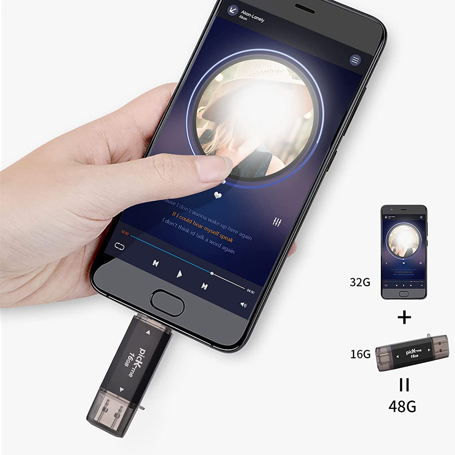 USB C Flash Drive 16GB, 2-in-1 USB 3.0 Thumb Drive, Dual USB Memory Stick Drive High Speed, for Type-C Android