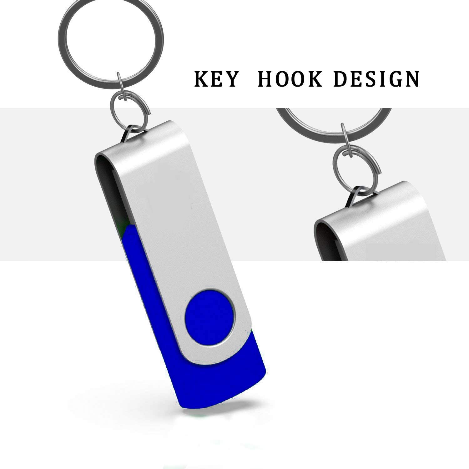 5 clés USB 16 Go pour stockage facile clé USB clés USB 2.0 clé USB 2.0 pénétration du stylet pour numérique pliable