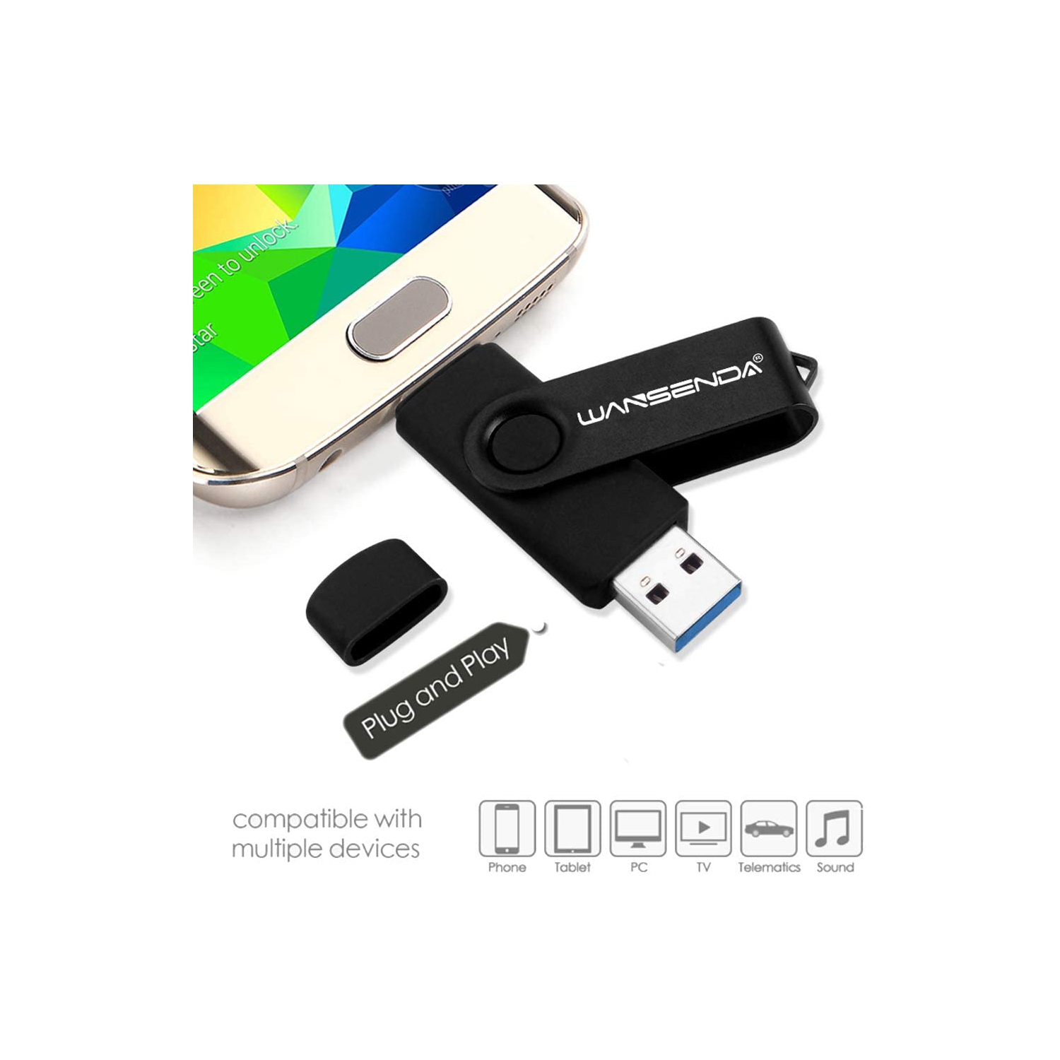 Anyoug Clé USB 32 Go pour téléphone Portable, Ordinateur Portable, PC :  : Informatique