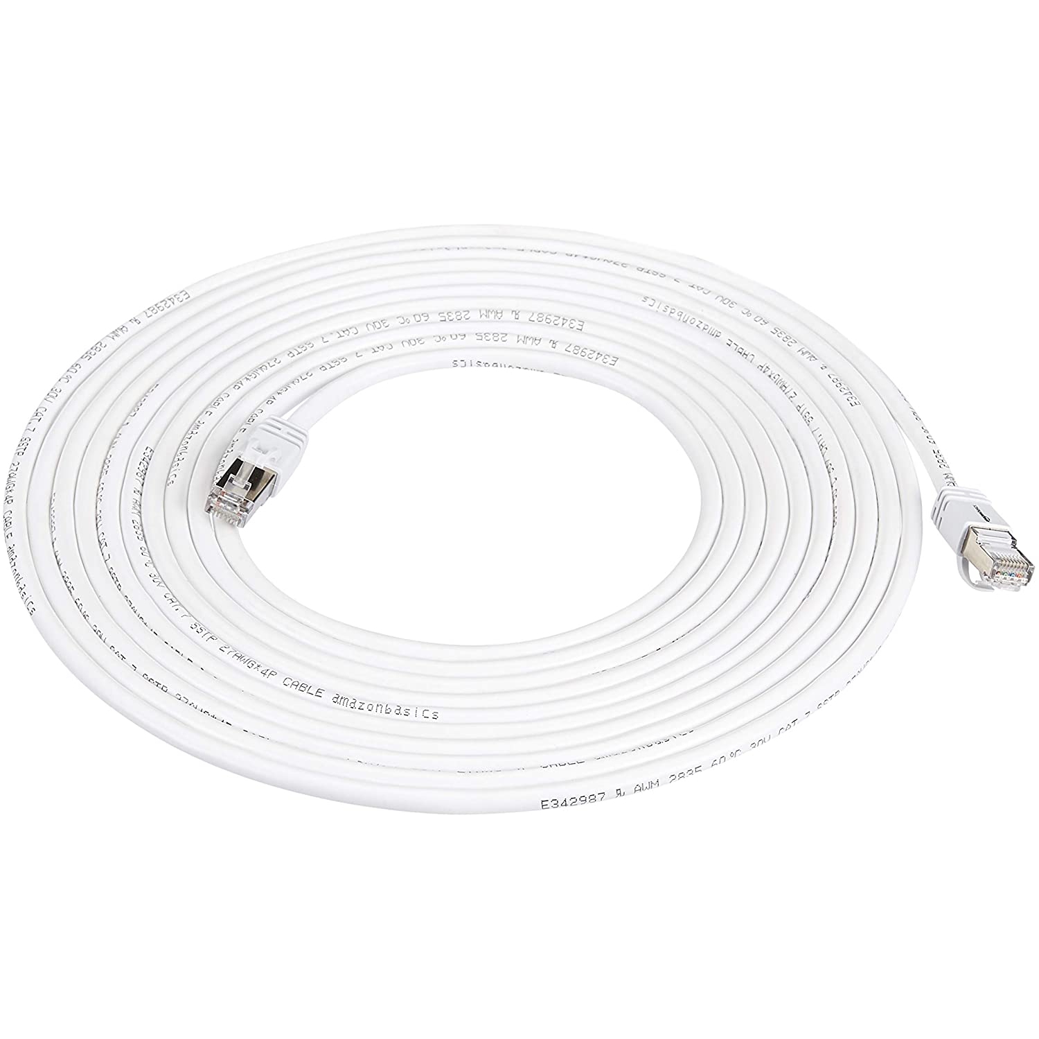 Cat 7 High-Speed Gigabit Ethernet Patch Internet Cable - White, 20 Foot