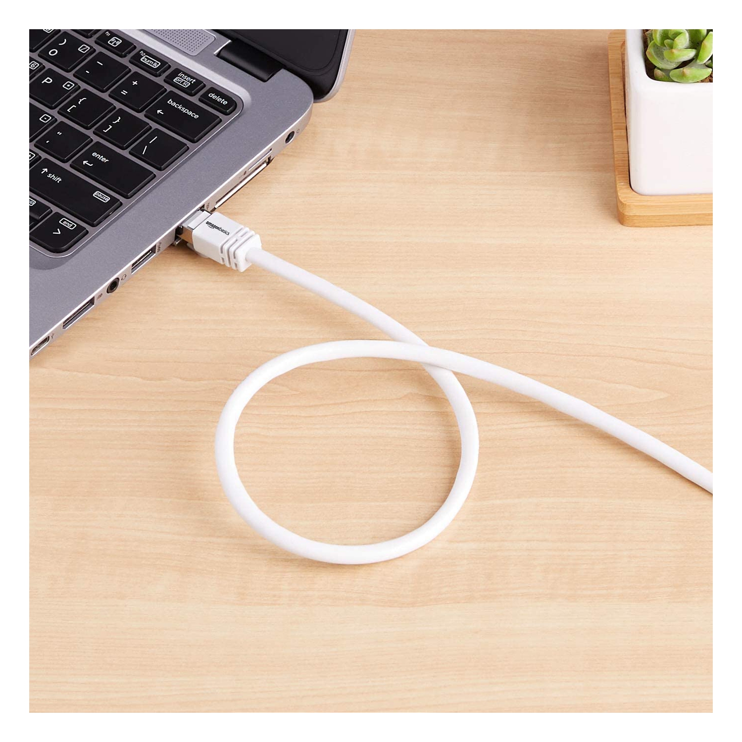 Cat 7 High-Speed Gigabit Ethernet Patch Internet Cable - White, 20 Foot