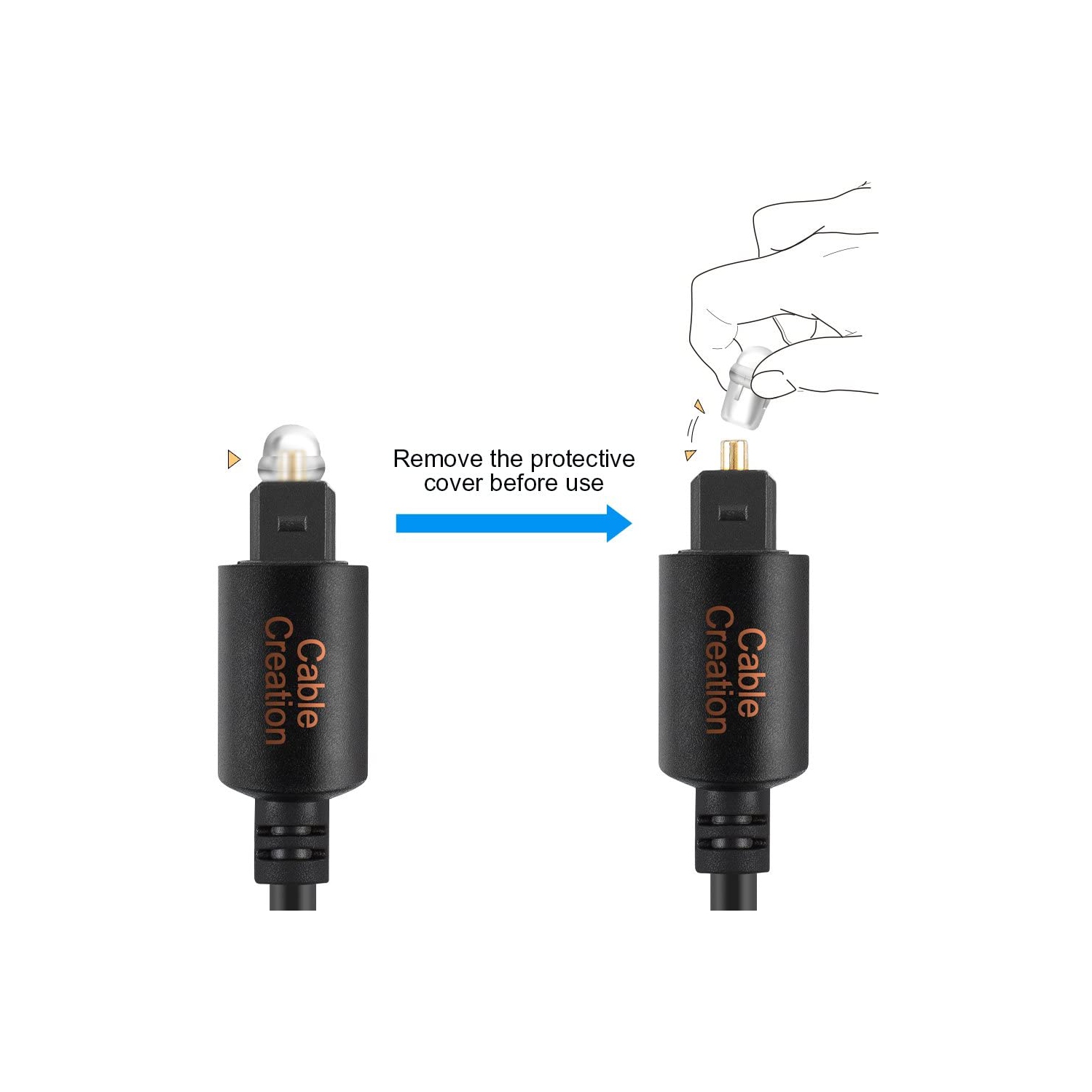 Câble Toslink en fibre numérique de 6 pi plaqué or pour cinéma maison, barre de son, téléviseur, PS4, Xbox, VD/CD