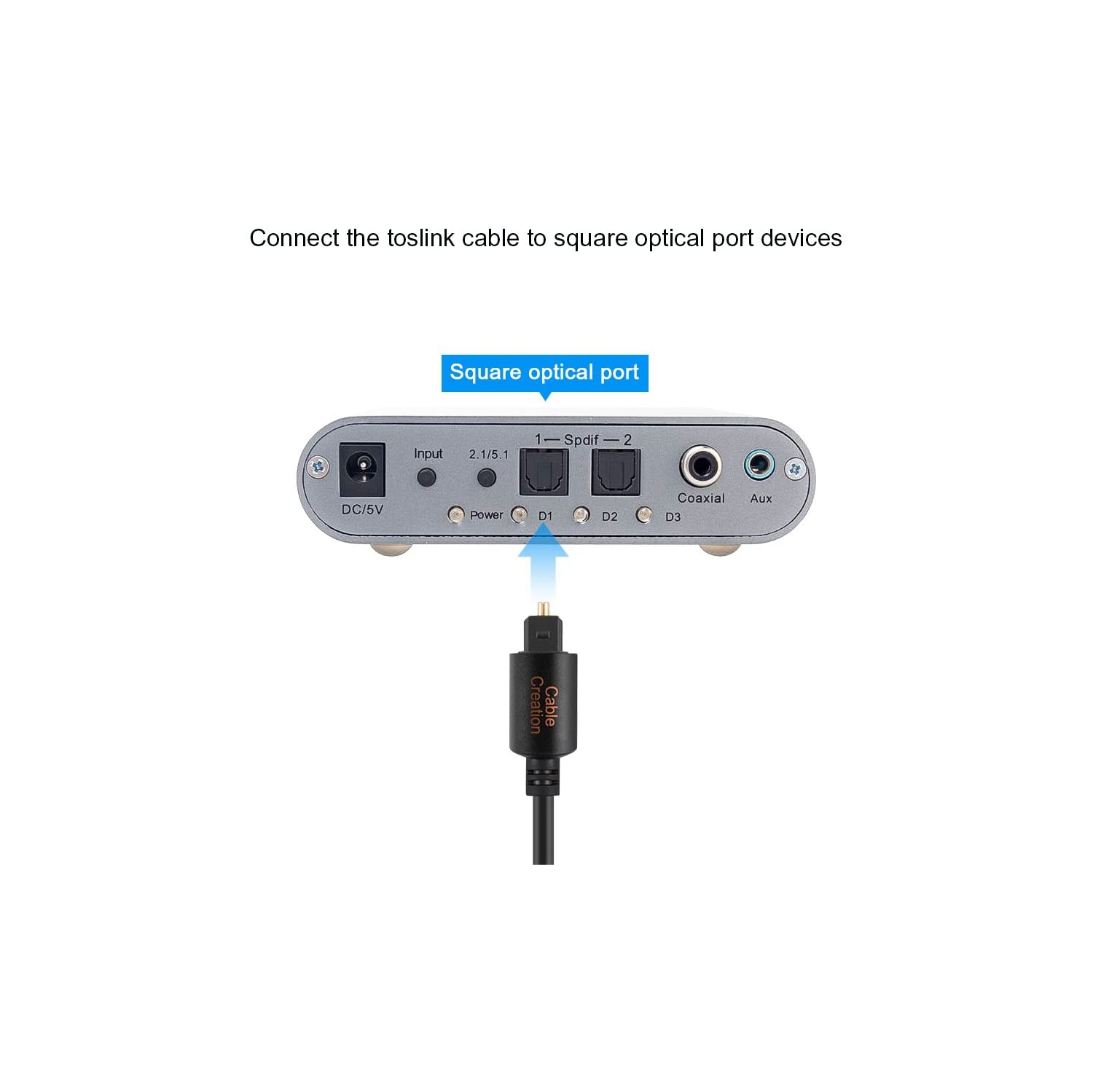Câble Toslink en fibre numérique de 6 pi plaqué or pour cinéma maison, barre de son, téléviseur, PS4, Xbox, VD/CD