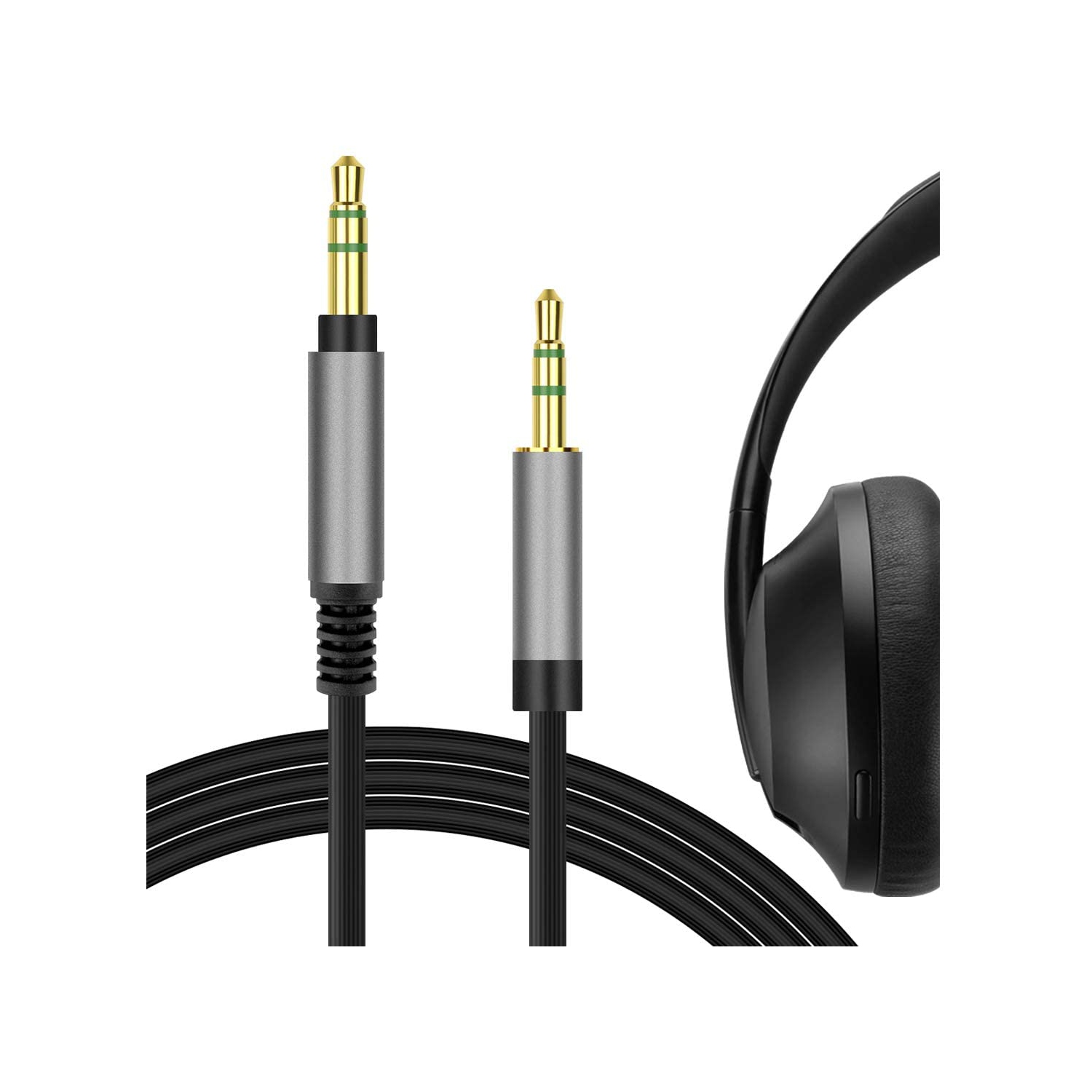 QuickFit Audio Cable Compatible with Bose QC 45, QuietComfort 35 II, QC 35, QC 25, 700 ANC, NC 700 Cable, 2.5mm