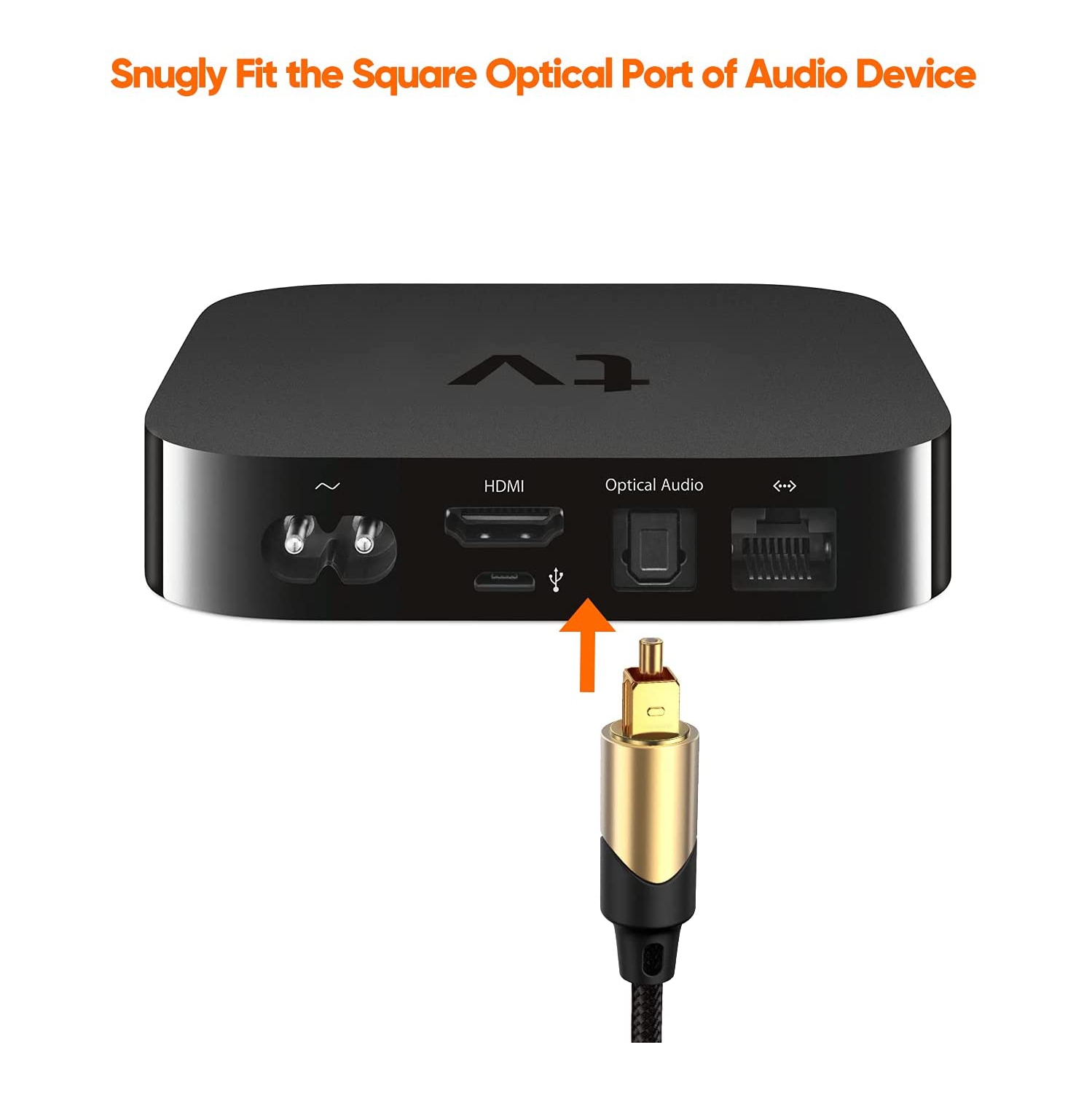 25 pi de câble audio numérique SPDIF Toslink mâle à Toslink mâle, câble en fibre tressée avec métal