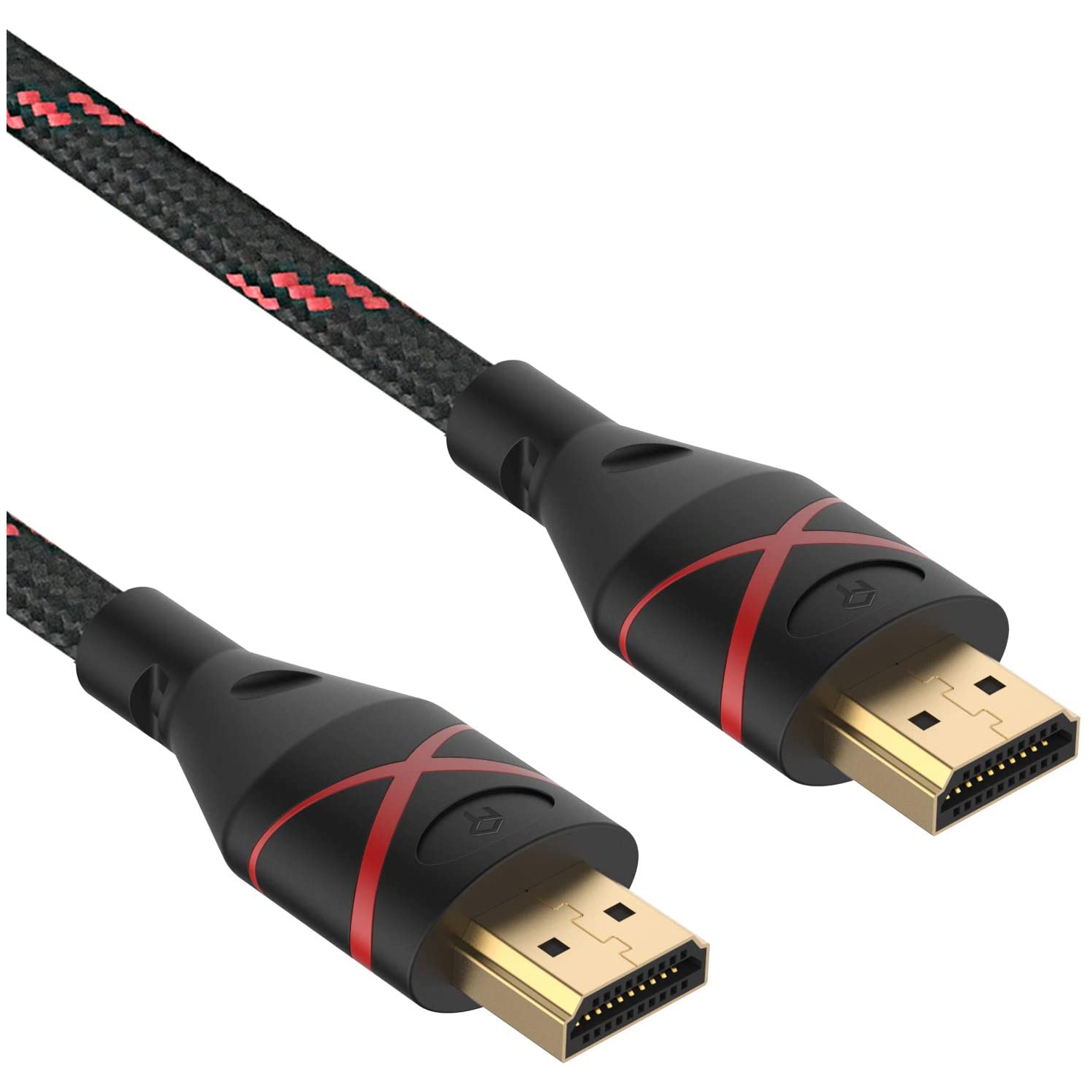 Câble HDMI, nylon tressé extrêmement durable, prend en charge Ethernet, 3D, 4K et retour audio, 6 pi, rouge