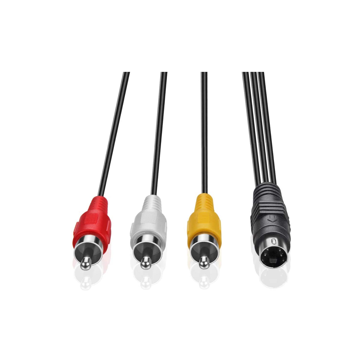 4 Pin S-Video to 3 Male RCA Composite Video Cable 1.45M(4.75FT)