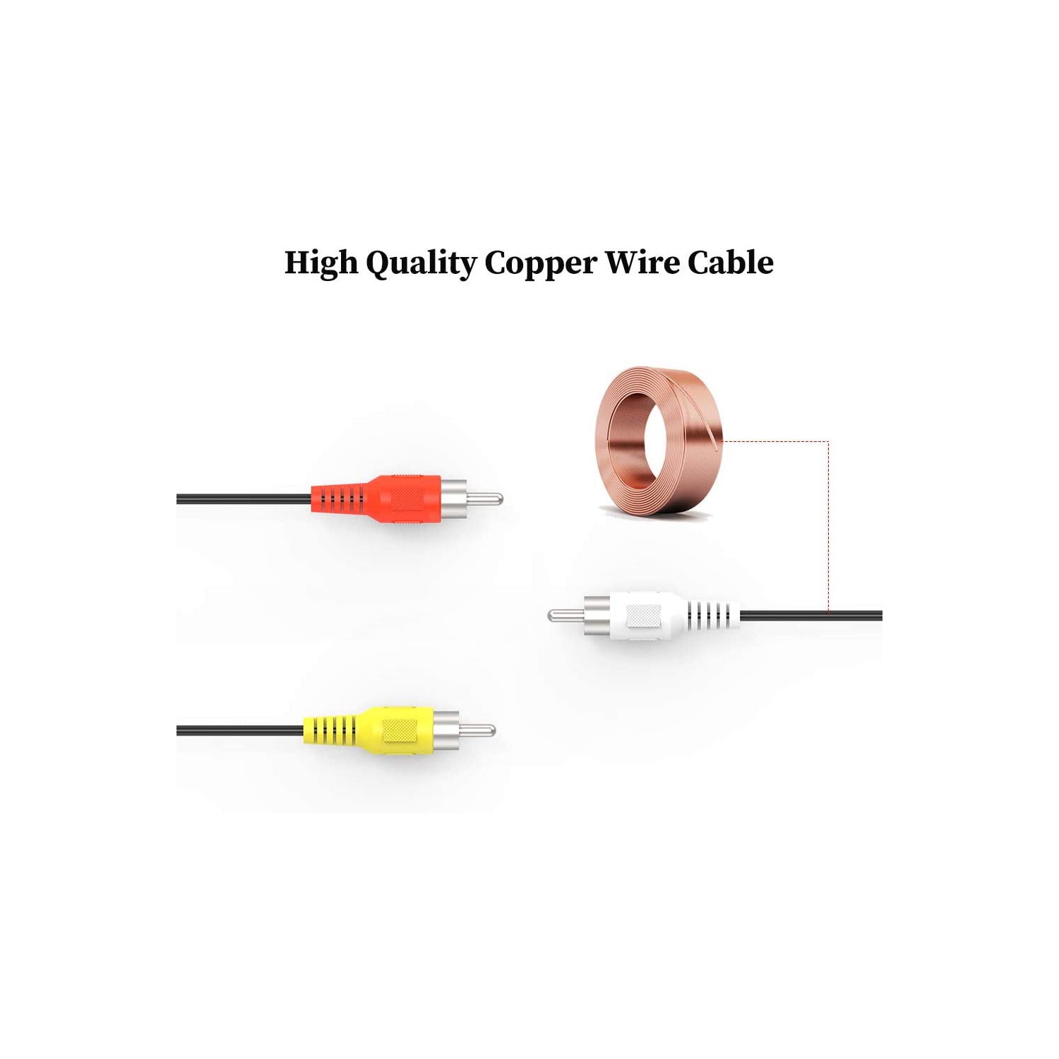 4 Pin S-Video to 3 Male RCA Composite Video Cable 1.45M(4.75FT)