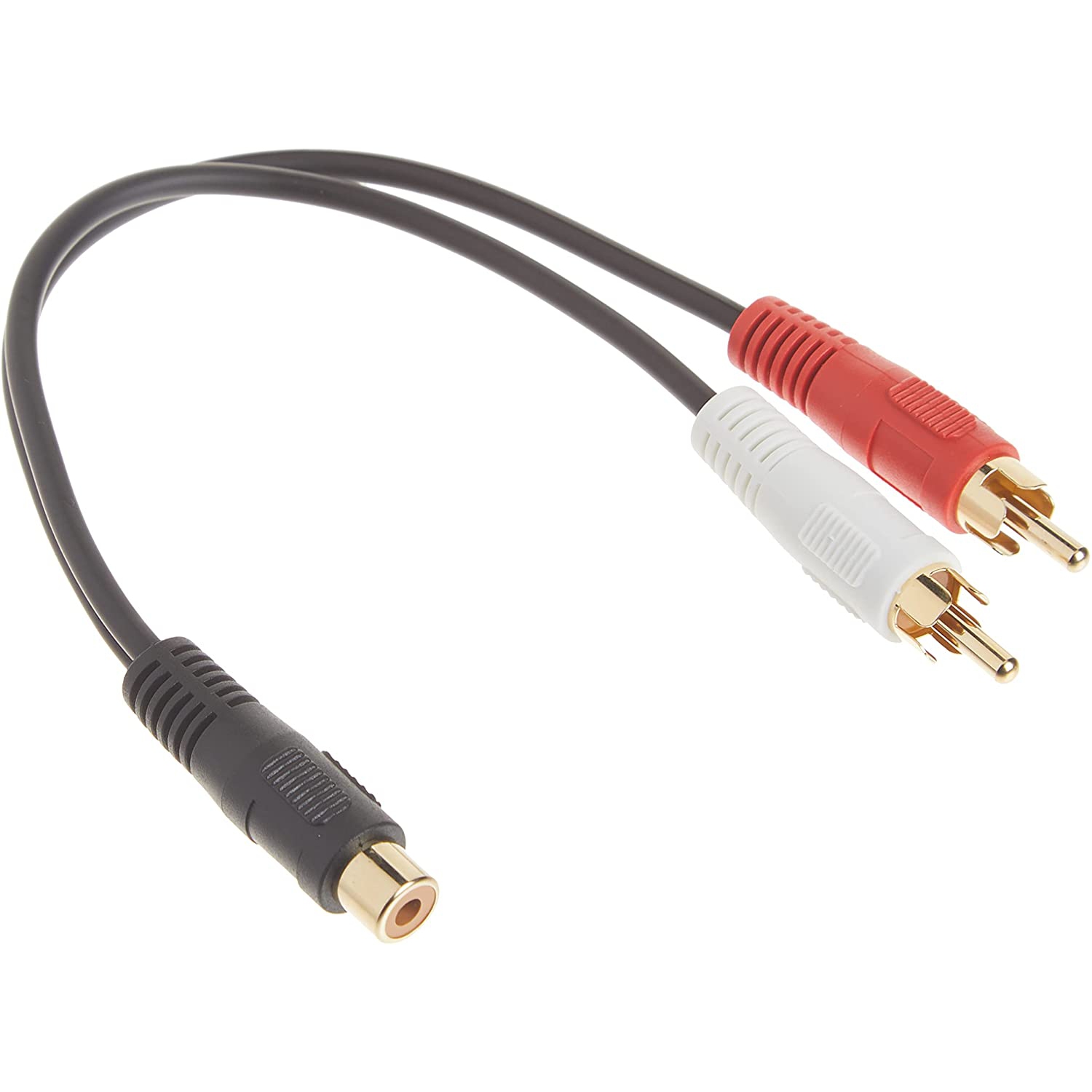Value Series One RCA Female to Two RCA Male Y-Cable, Black