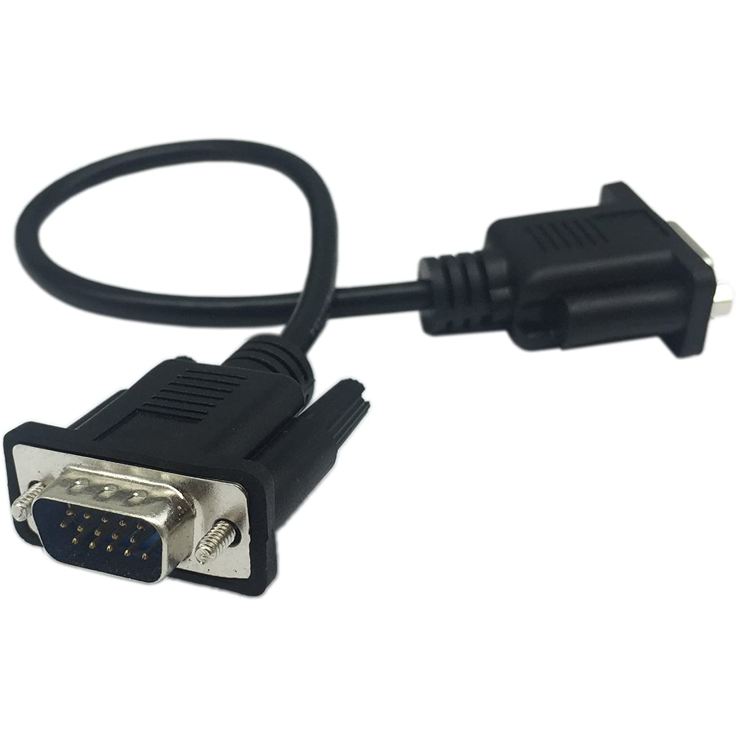 1ft VGA SVGA 15 Pin HD15 Male to Female Adapter Video Monitor Extension Cable for PC Laptop TV Porjector(mf)