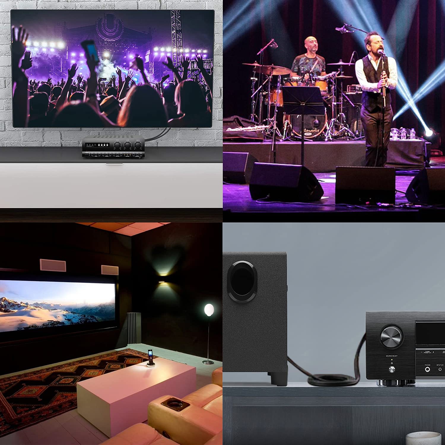 RCA Cable, Gold-Plated 2RCA Male to 2RCA Male CopCooper Shell Stereo Audio Cable, RCA Audio Cables (6 Feet / 1.8