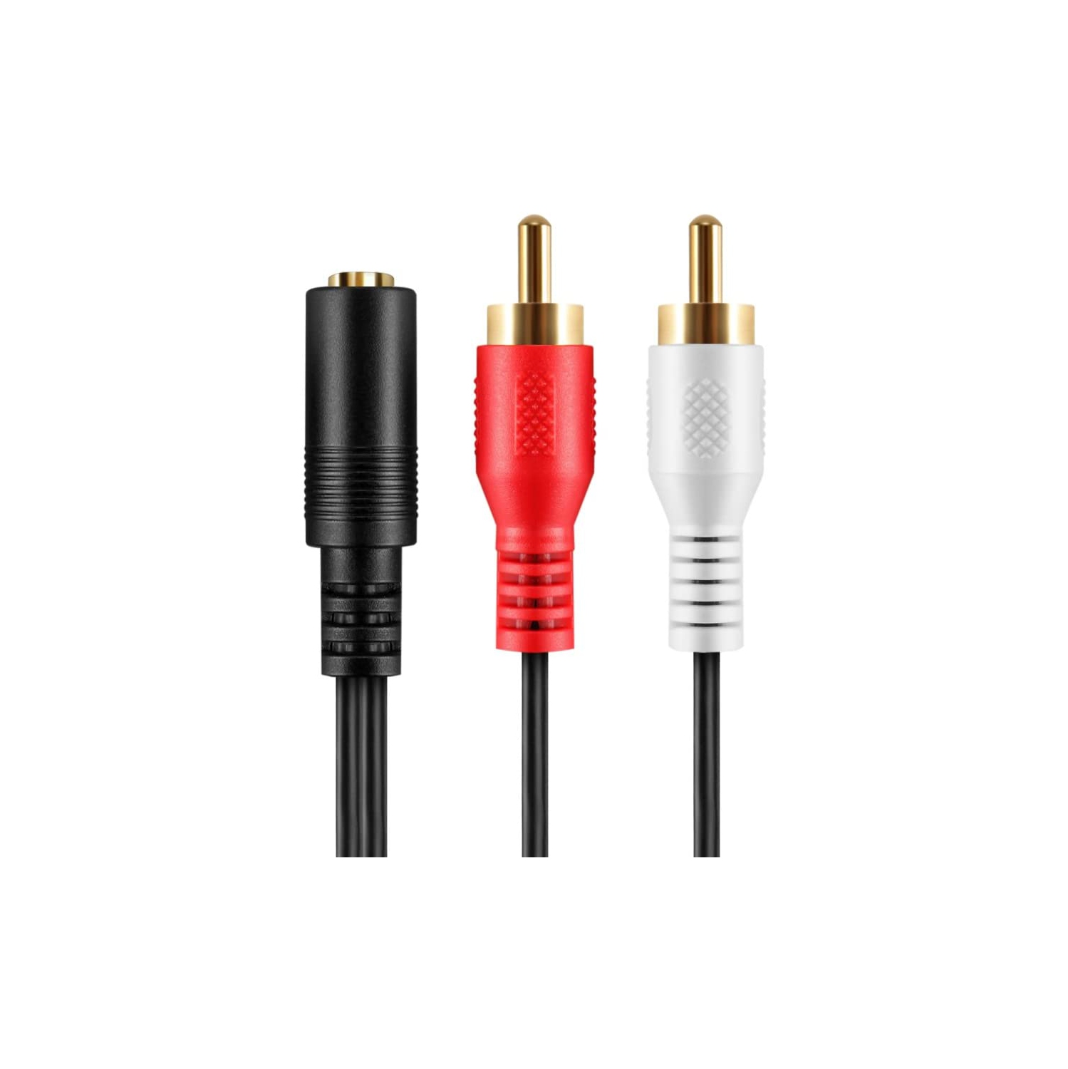 Câble adaptateur audio stéréo 3,5 mm vers RCA; prise femelle 3,5 mm vers stéréo mâle auxiliaire bidirectionnel auxiliaire mâle RCA