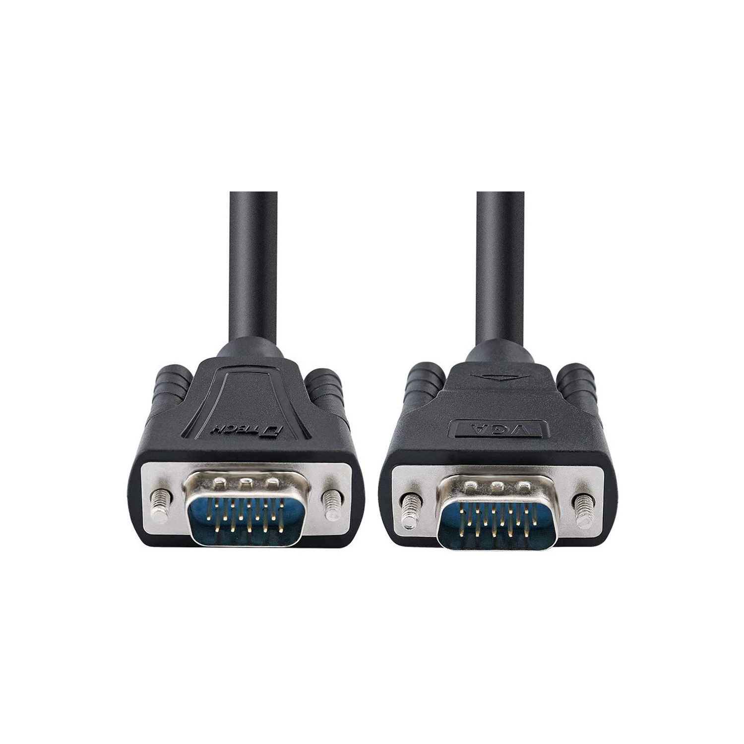 Câble moniteur d’ordinateur VGA SVGA mâle à mâle 15 broches robuste Câble 1080p haute résolution 15 pi