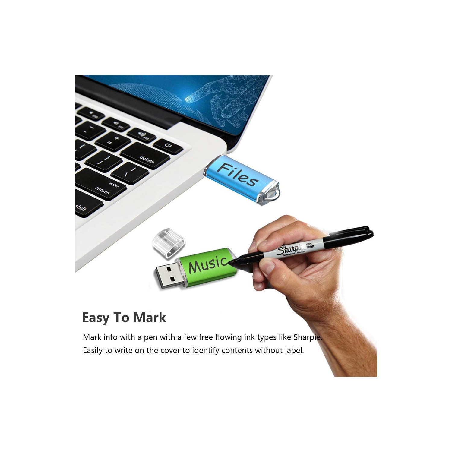 32GB USB Flash Drive 5 Pack Memory Stick Thumb Drives Gig Stick USB 2.0 Pen Drive for Fold Digital Data Storage