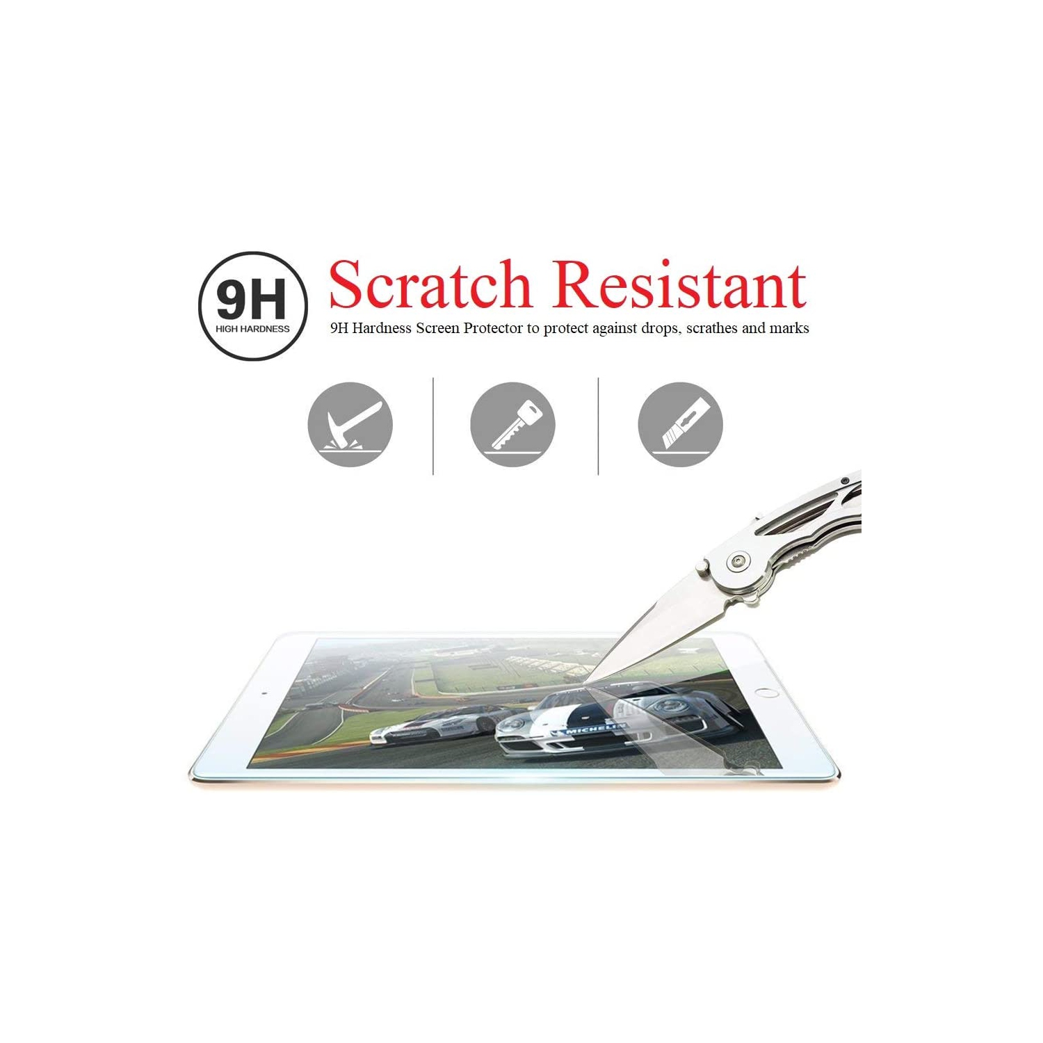 iPad Mini 1/2/3 Screen Protector Tempered Glass Film Cover for Apple iPad Mini, Mini 2 & Mini 3 [3 Pack]