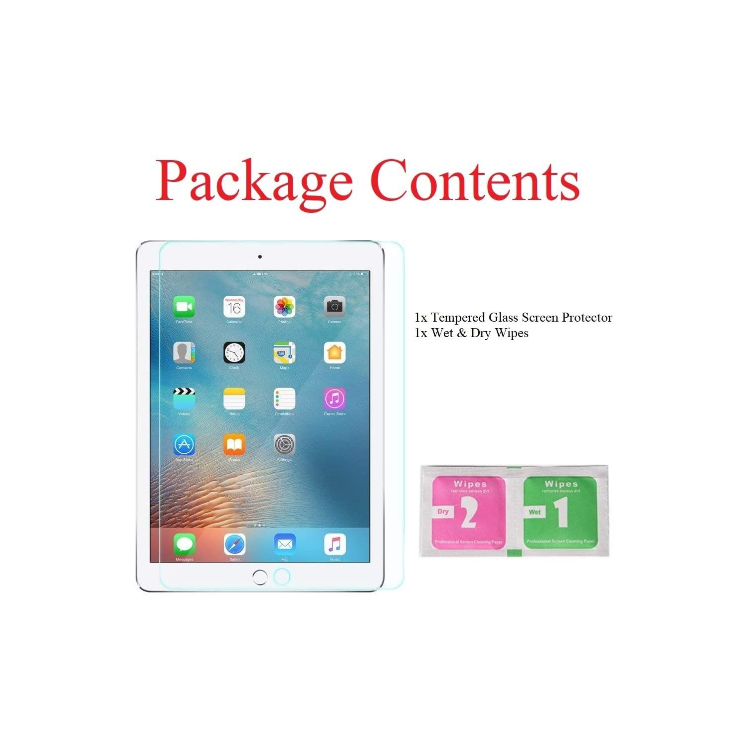 iPad – Protecteur d’écran en verre trempé pour iPad Air 2019 3/Pro 10.5 (3 2017)