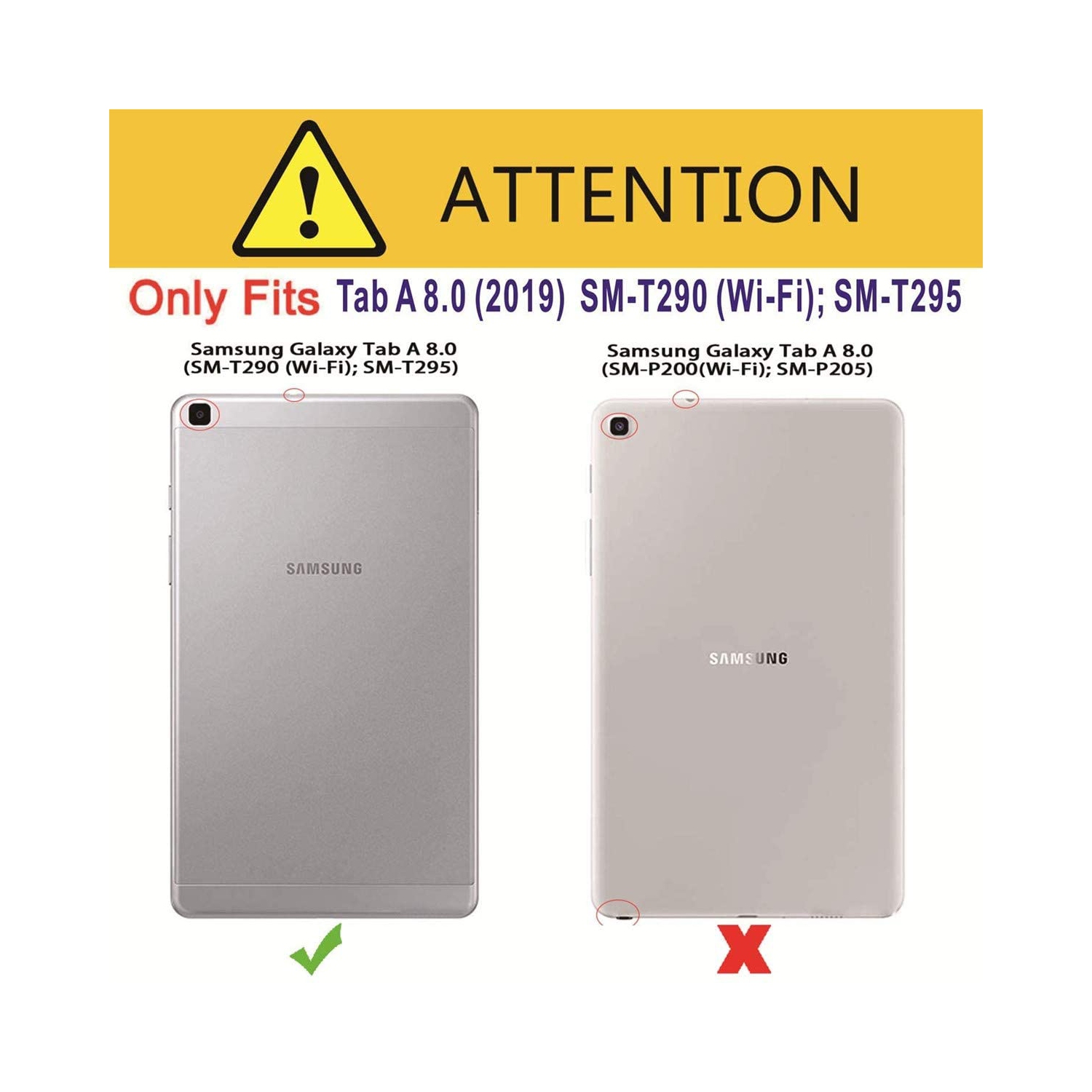 Compatible with Samsung Galaxy Tab A 8.0 SM-T290 Screen Protector [9H Hardness], Tempered Glass Film