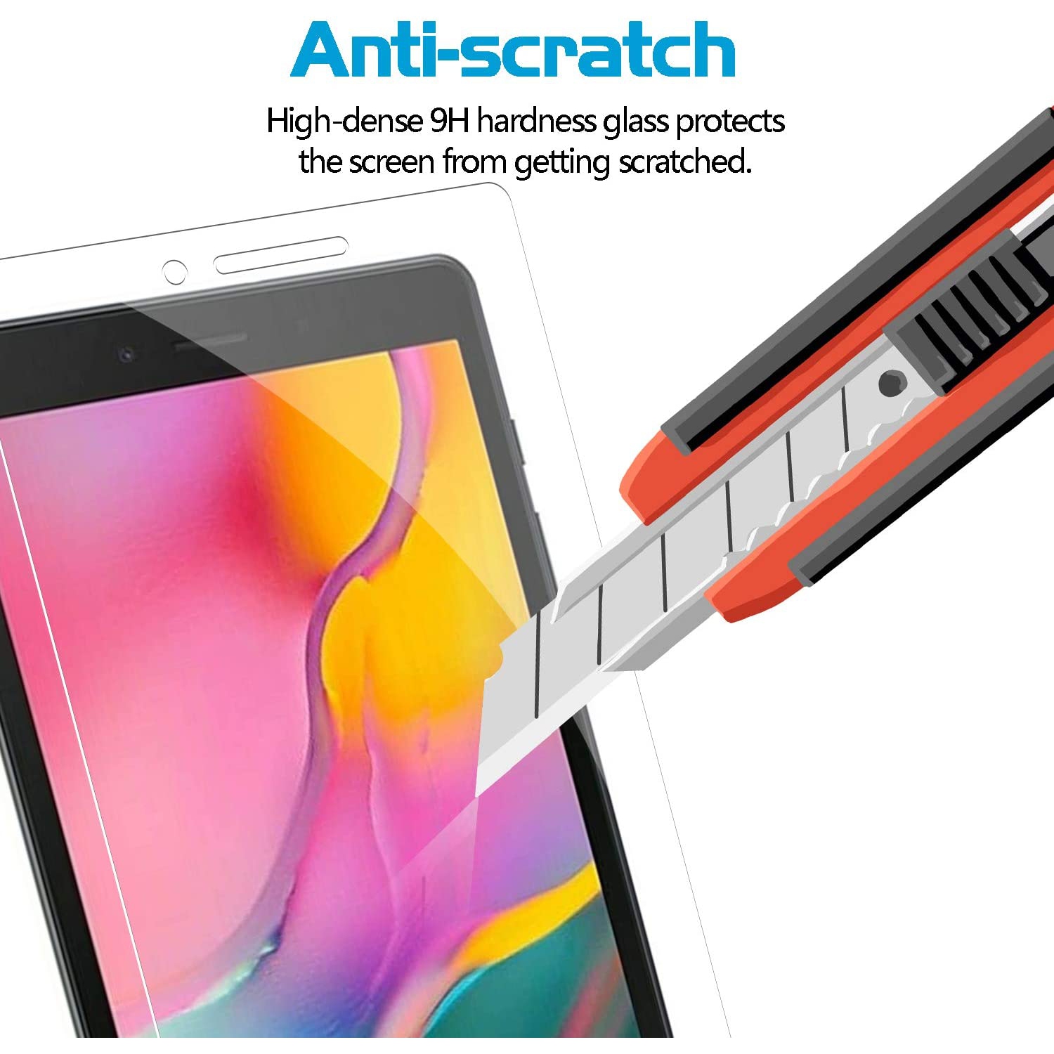 Compatible with Samsung Galaxy Tab A 8.0 SM-T290 Screen Protector [9H Hardness], Tempered Glass Film