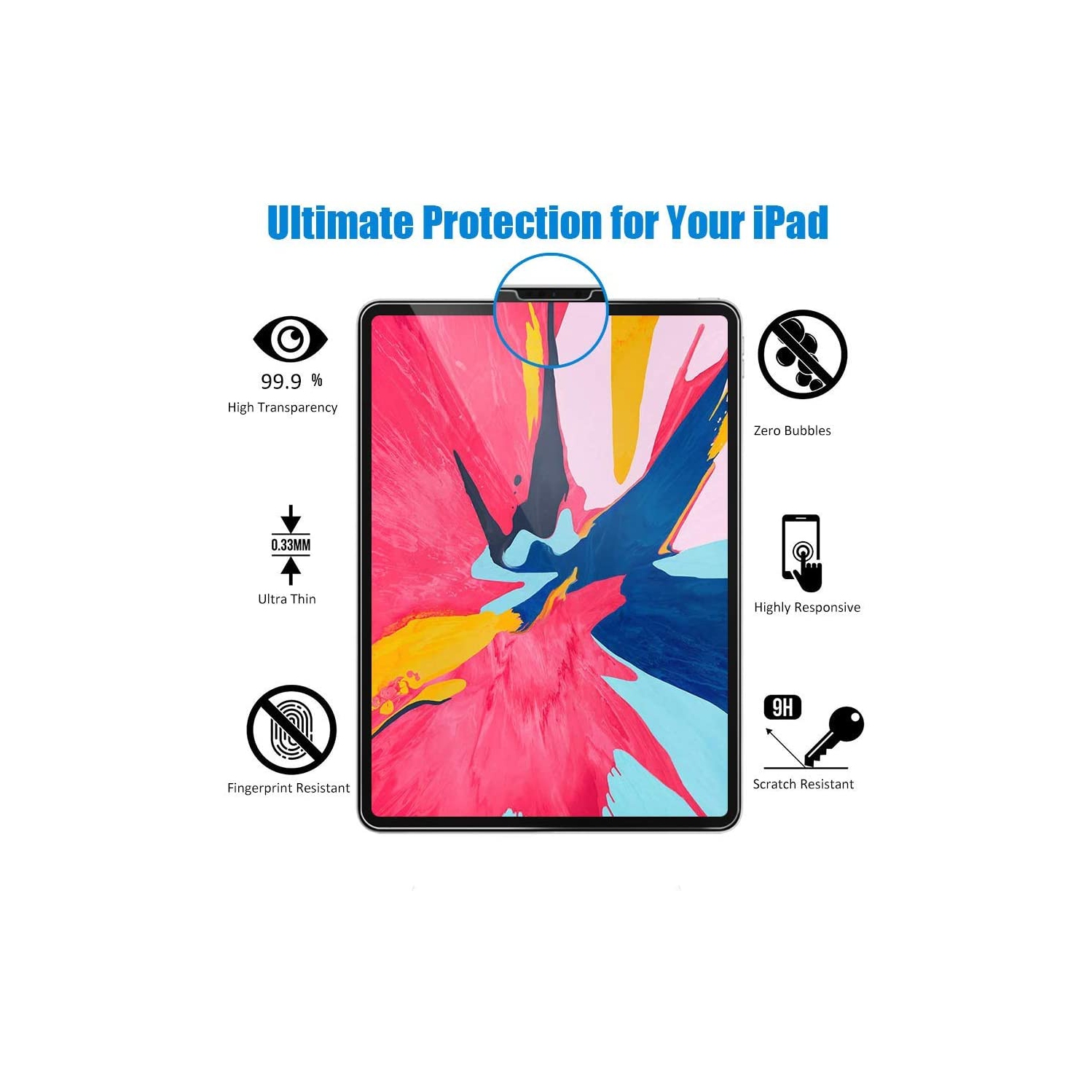 iPad Air 4 / Pro 11 (2018/2020/2021) Screen Protector Tempered Glass Film Cover for Apple iPad Air 4th
