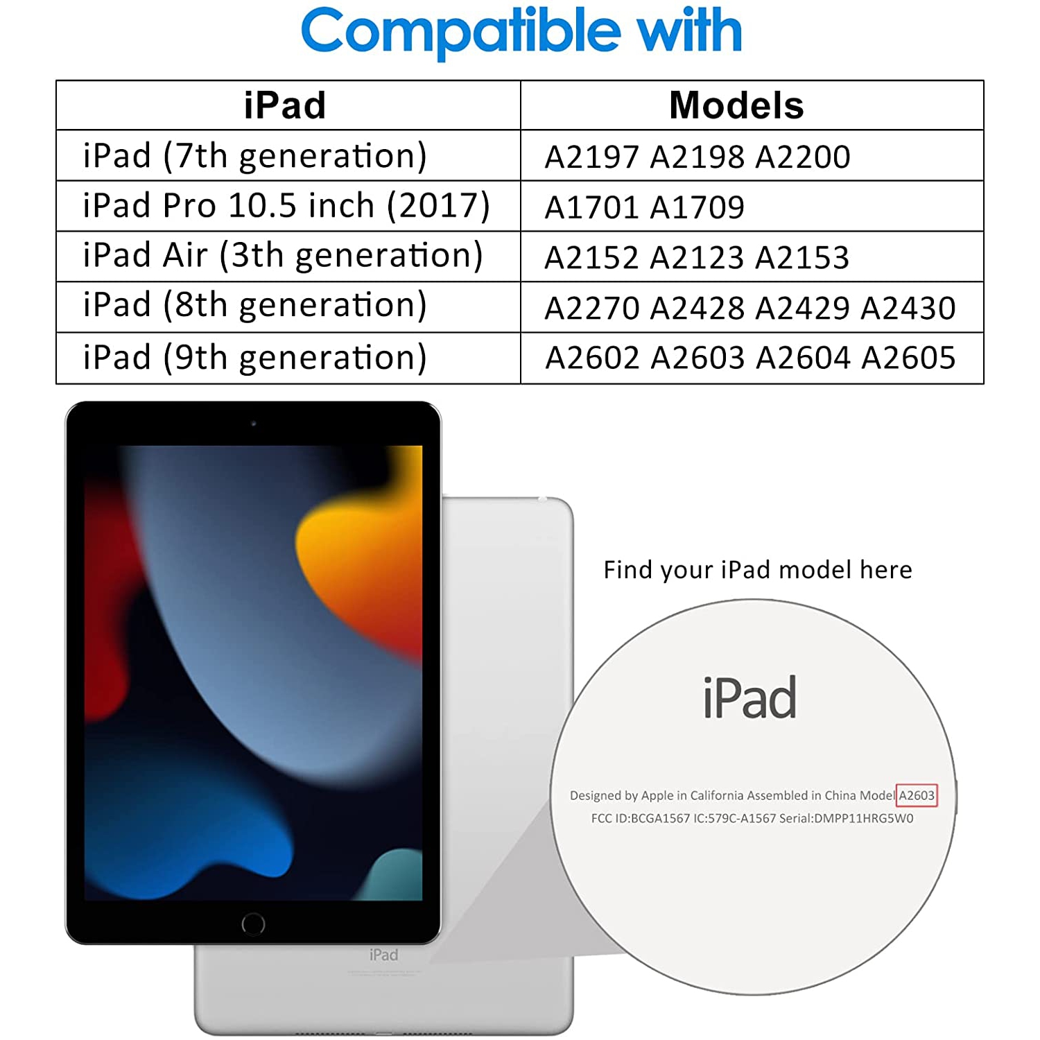 Protecteur d’écran pour iPad 9/8/7, iPad Air 3 (10.5 po, 2019 po) et iPad Pro