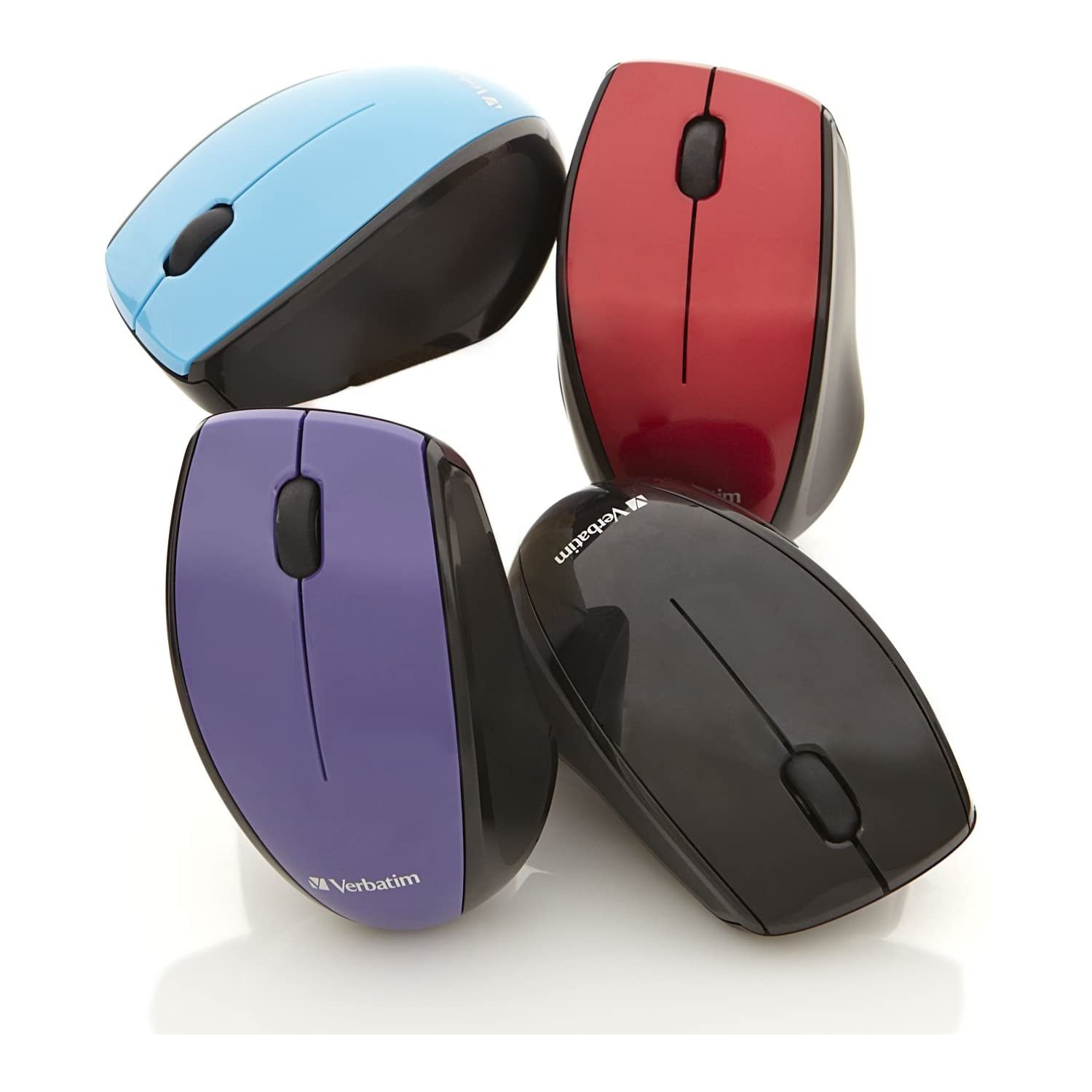 Wireless Multi-Trac Mouse 2.4GHz with Nano Receiver - Ergonomic, Blue LED, Portable Mouse for Mac and Windows