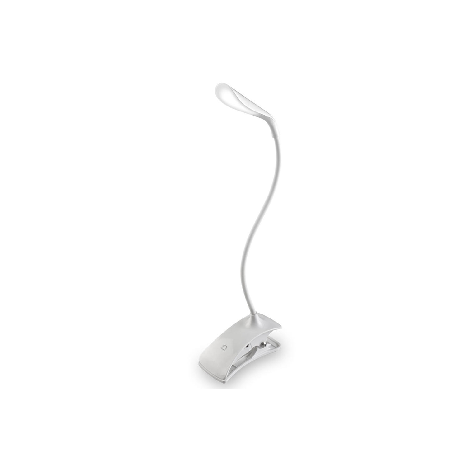 Lampe de table à pince flexible moderne à piles LED pour travailler, étudier, utiliser dans le salon - PrimeCables®