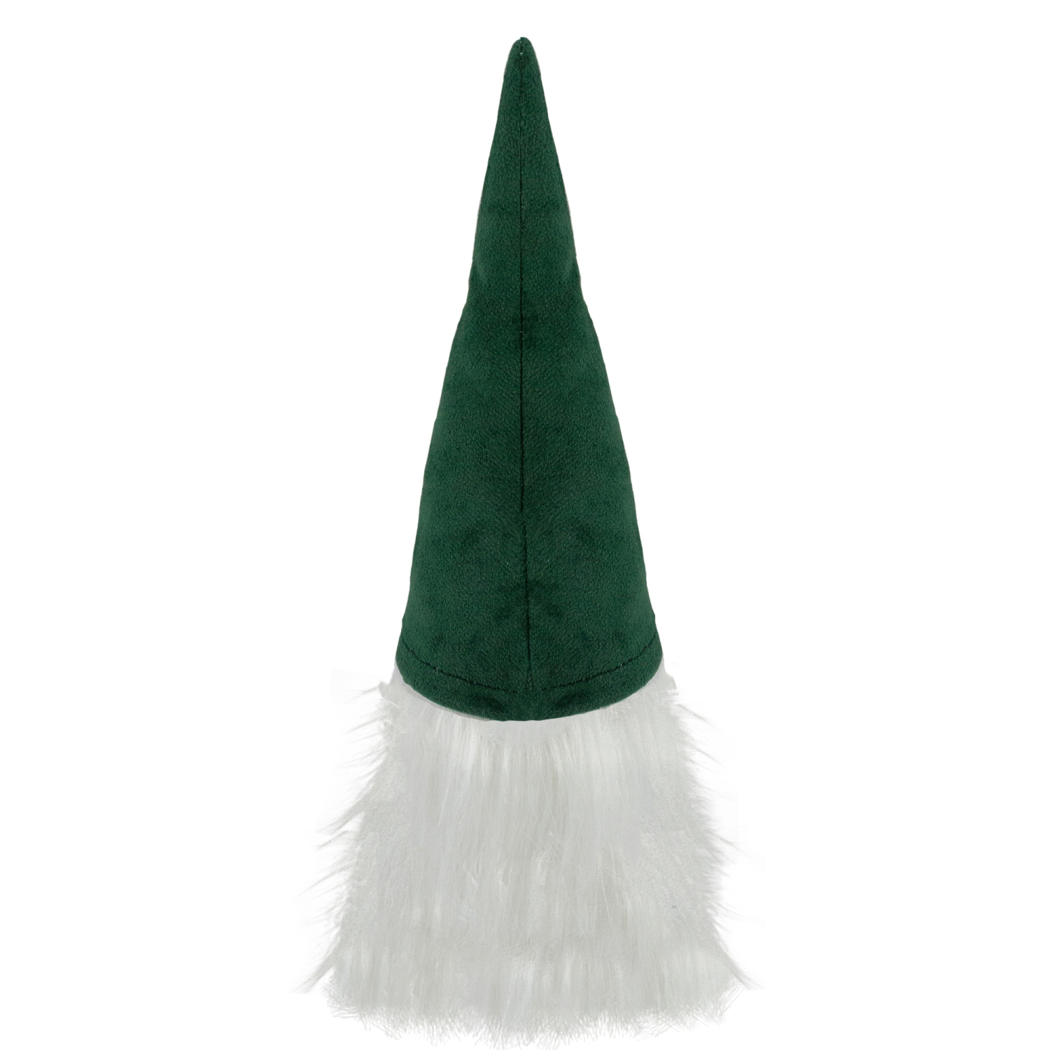 8-Inch Dark Green and White Gnome Head Christmas Decoration