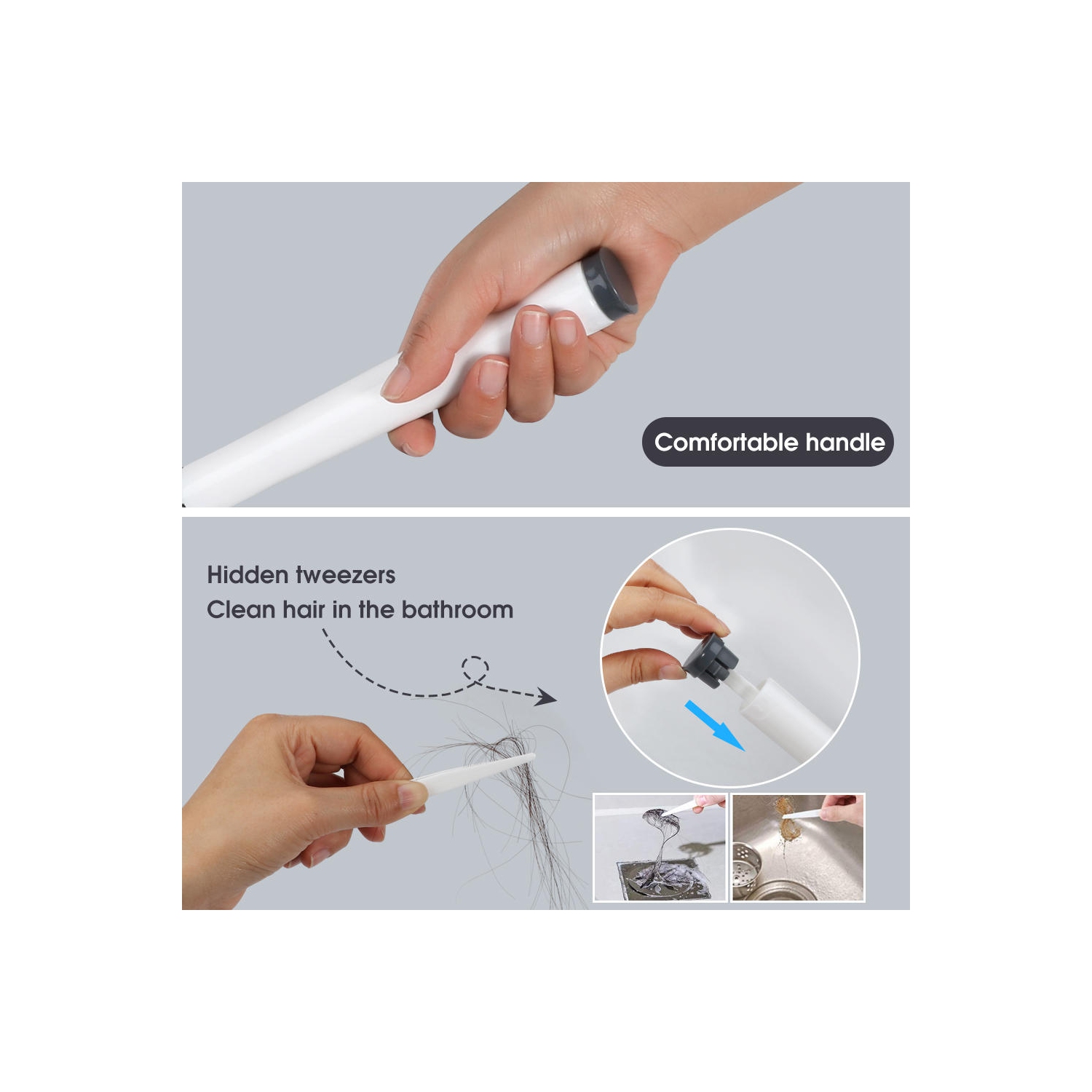 Brosse de toilette murale pour salle de bain avec support rond, kit de nettoyage de toilette en silicone pour nettoyer les lavabos, les lavabos et