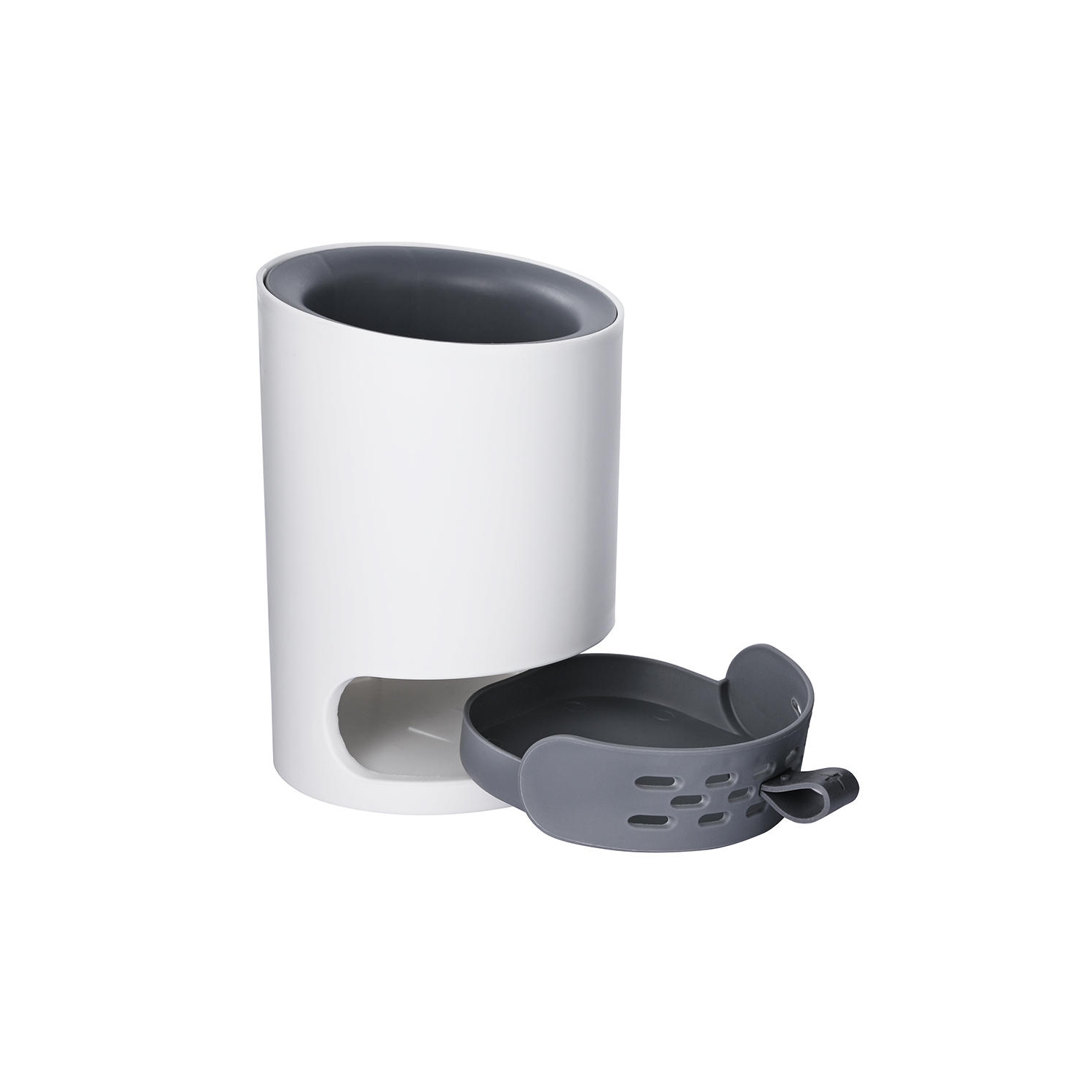 Brosse de toilette murale pour salle de bain avec support rond, kit de nettoyage de toilette en silicone pour nettoyer les lavabos, les lavabos et