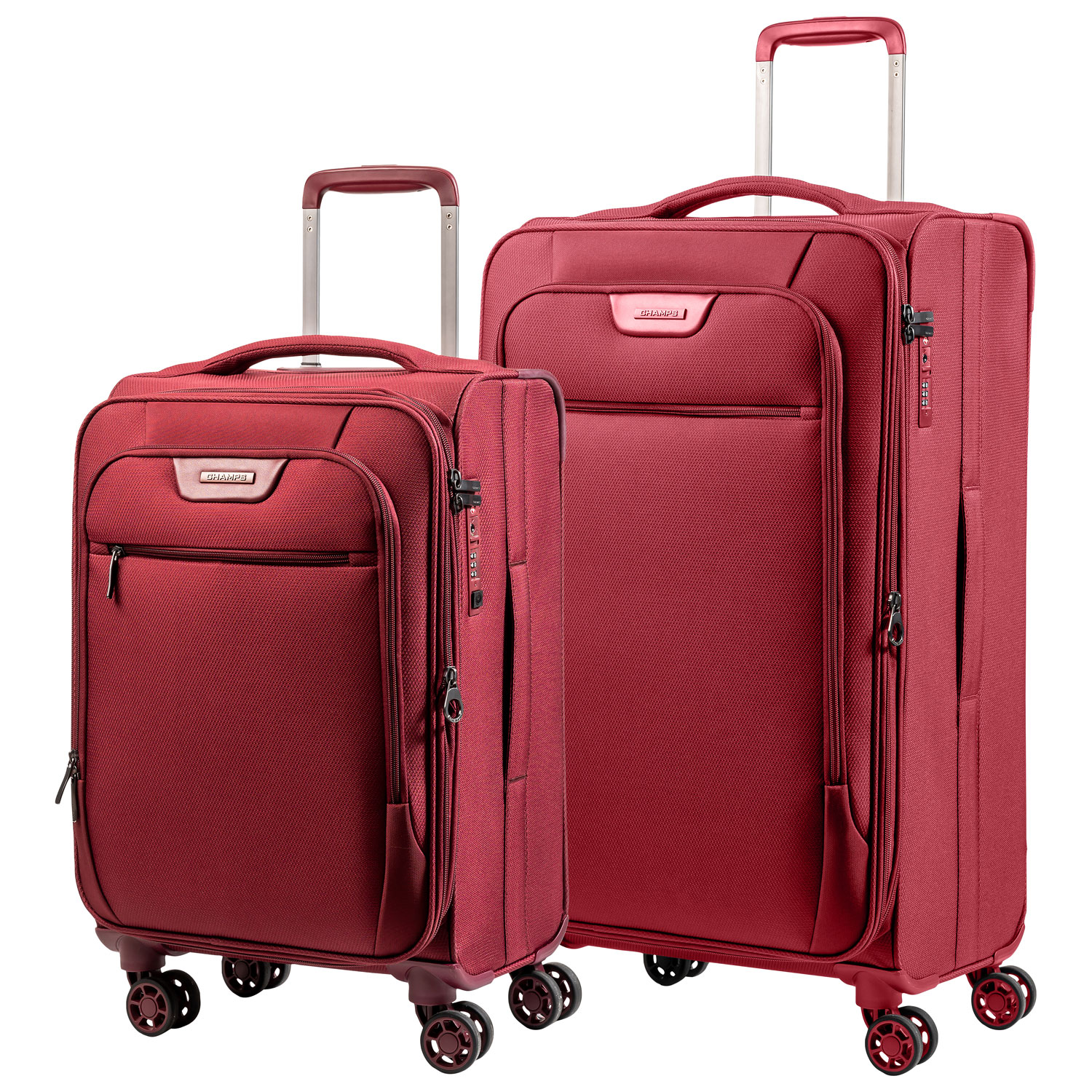 Roots red carry-on luggage with wheels, Roots Canada red suitcase with ...