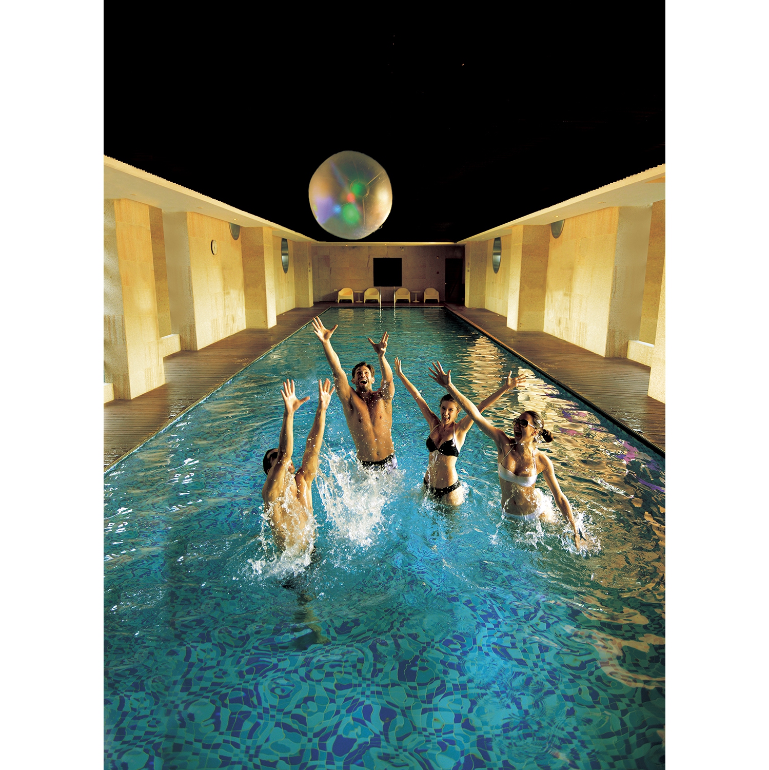 16.5" Inflatable LED Color Changing Pool Beach Ball