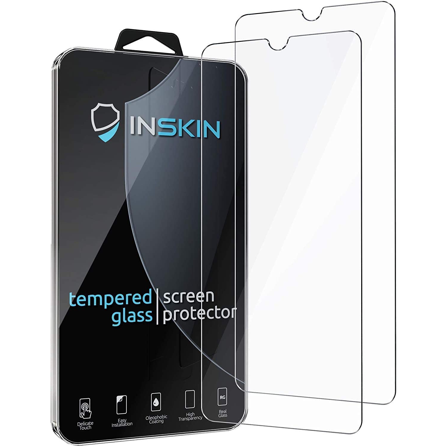 Inskin Case-Friendly Tempered Glass Screen Protector, fits Samsung Galaxy A13 6.6 inch SM-A135 [2022]. 2-Pack.