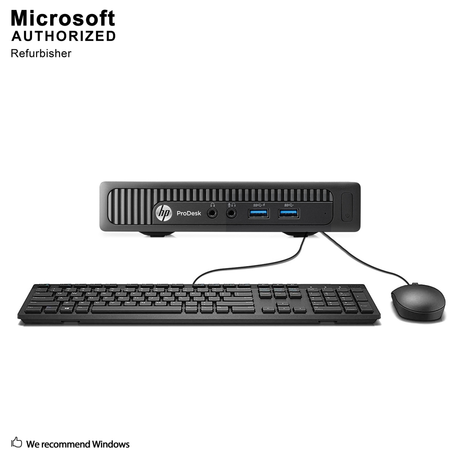 Refurbished (Good) - HP EliteDesk 600 G1 Desktop Mini PC, Intel Core I3-4160T 3.1Ghz, 8G DDR3, 256 GB SSD, 4K Support, WiFi, Keyboard & Mouse, Win10Pro 64bit (EN/ES/FR)