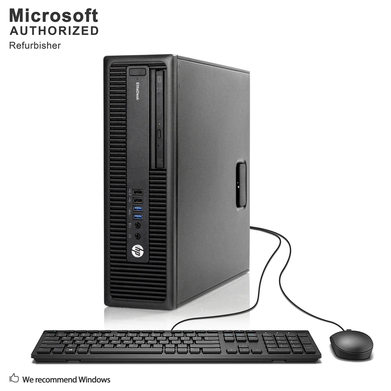 Refurbished (Good) - HP EliteDesk 800 G2 SFF PC, Intel Core I7-6700 3.4Ghz, 32G DDR4, 1 TB SSD, 4K Support, WiFi, Bluetooth 4.0, Keyboard & Mouse, Win 10 Pro 64 Bit-Multi-Language