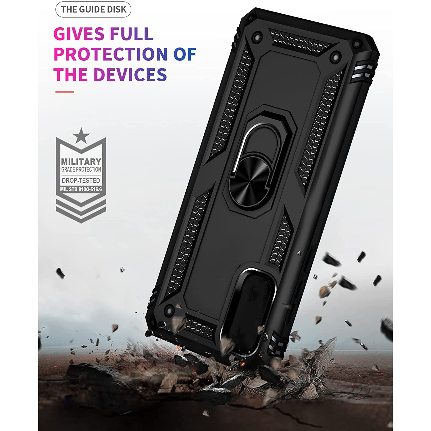 【CSmart】 Anti-Drop Hybrid Magnetic Hard Armor Kickstand Case with Ring Holder for Motorola Moto G Stylus 2022, Red